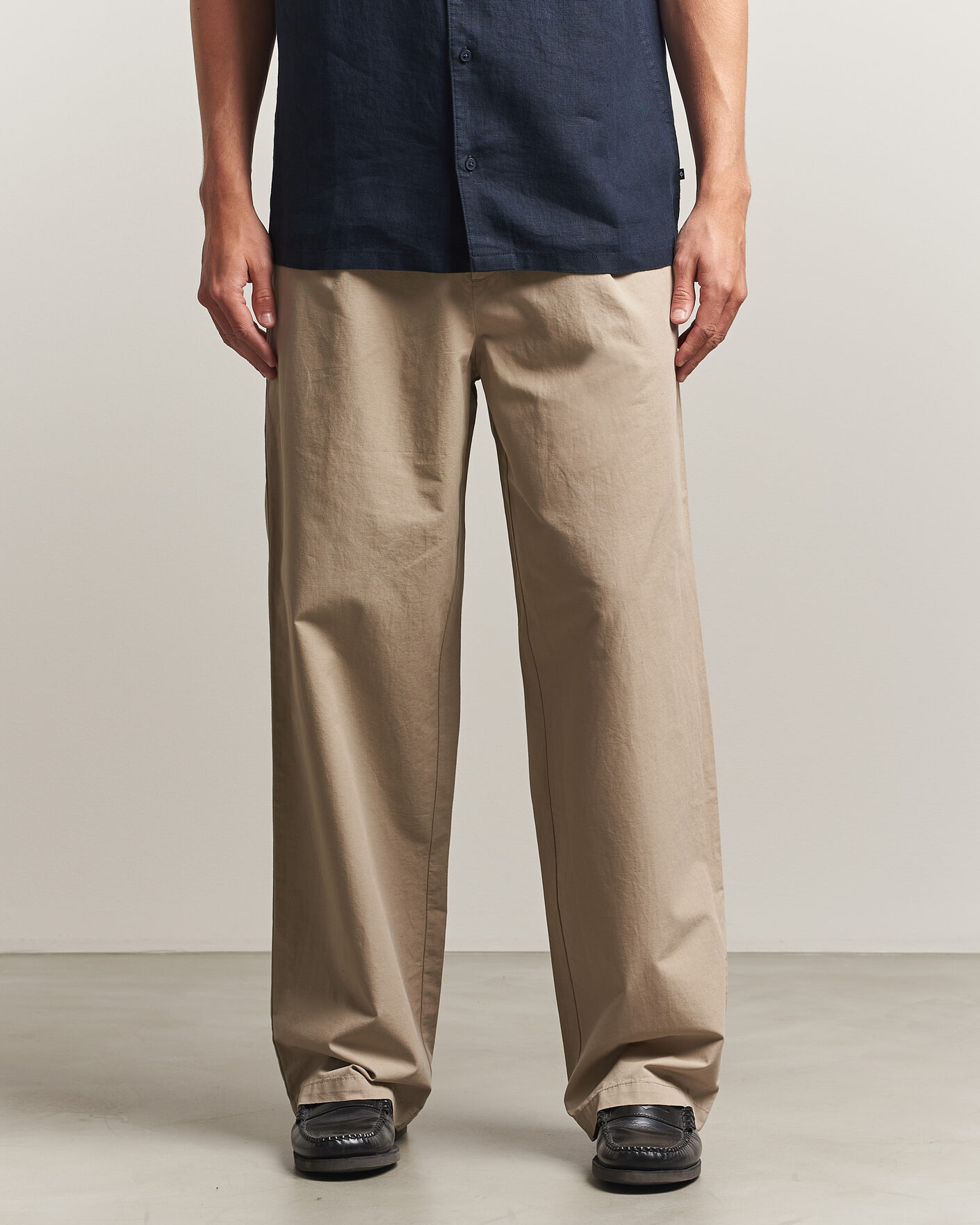 Uomini | Pantaloni | Samsøe Samsøe | Valentin Cotton/Linen Pleated Trousers Aluminum