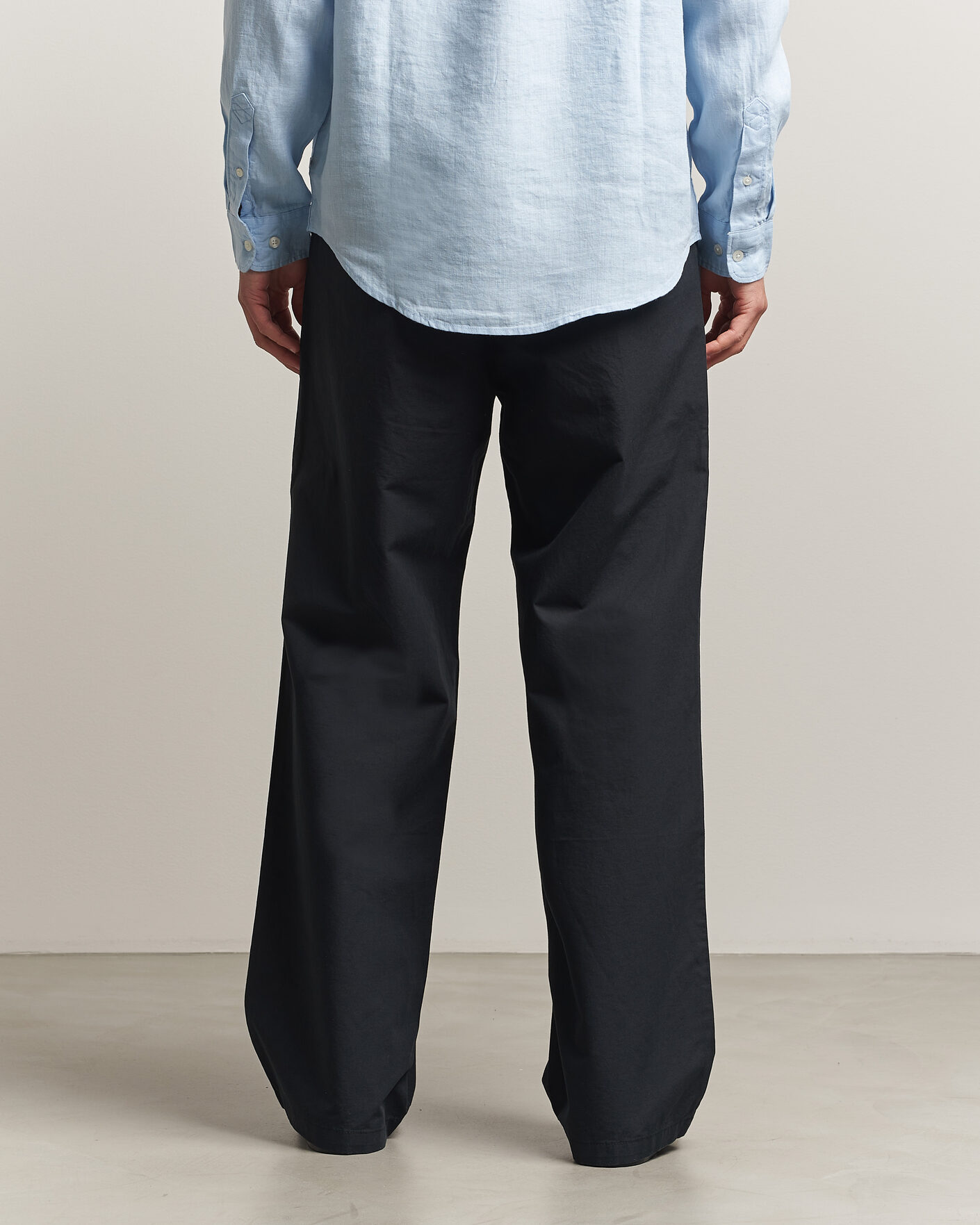 Uomini | Pantaloni | Samsøe Samsøe | Valentin Cotton/Linen Pleated Trousers Black