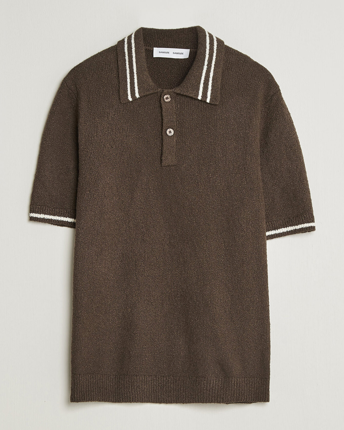 Uomini | Polo | Samsøe Samsøe | Pedro Knitted Polo Turkish Coffee
