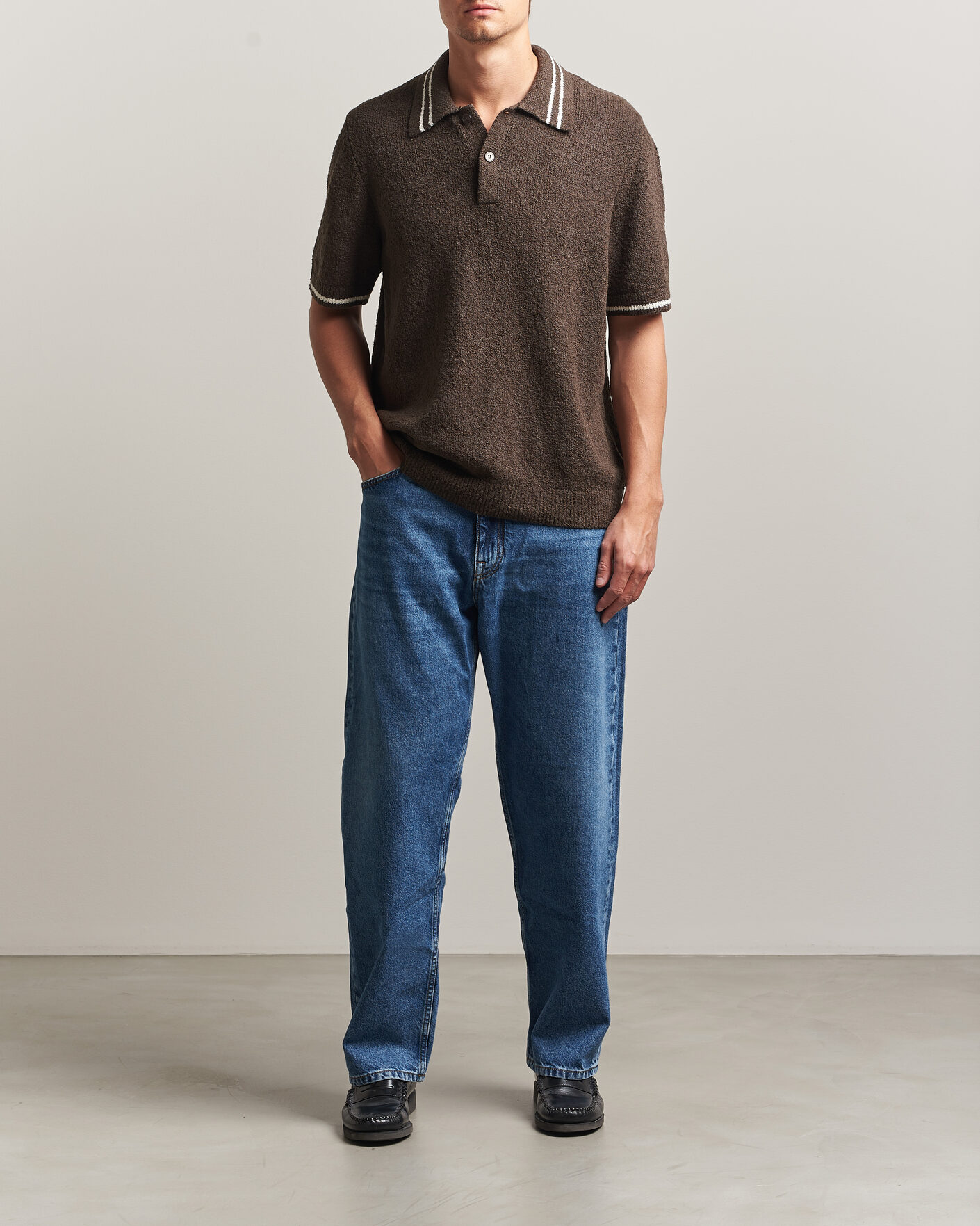 Uomini | Polo | Samsøe Samsøe | Pedro Knitted Polo Turkish Coffee
