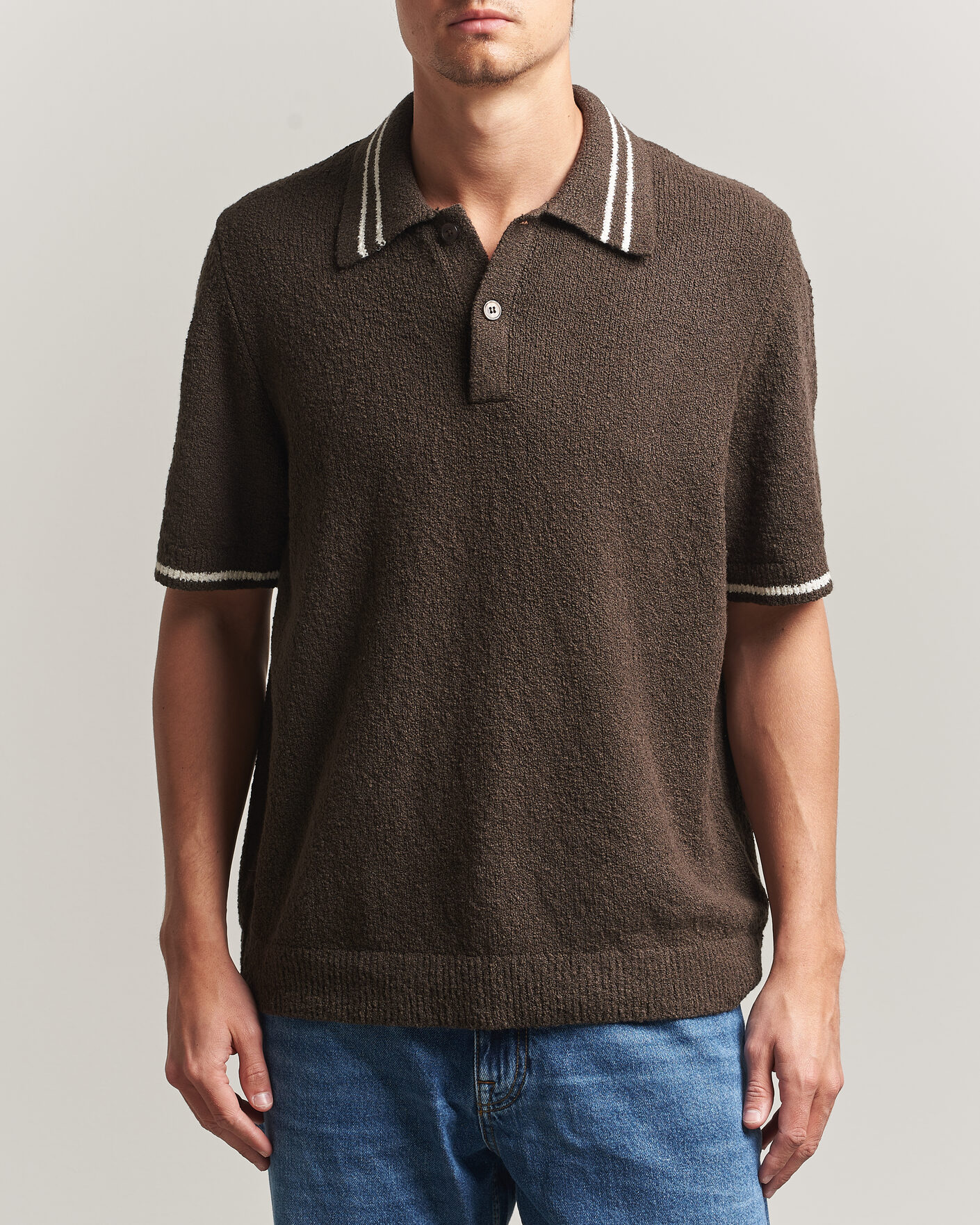 Uomini | Polo | Samsøe Samsøe | Pedro Knitted Polo Turkish Coffee