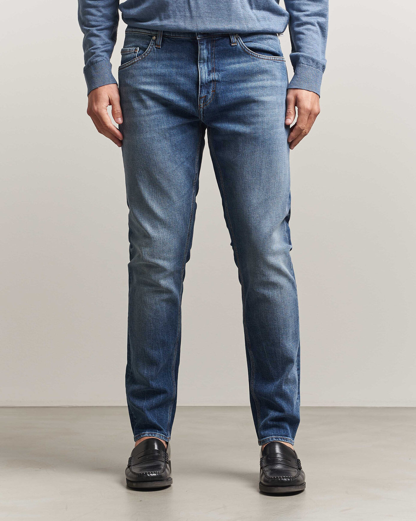 Uomini | Pantaloni | Tiger of Sweden | Pistolero Jeans Medium Blue