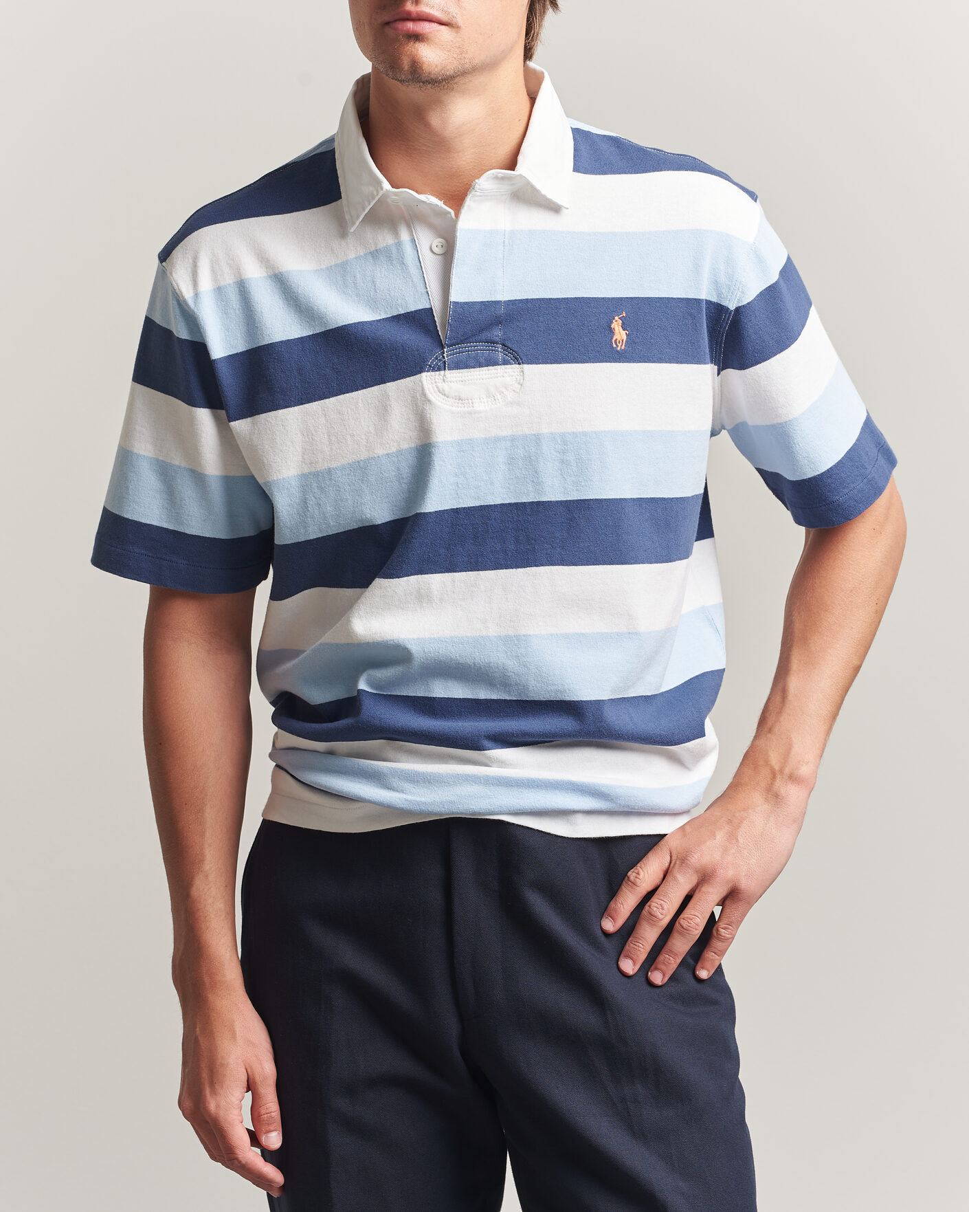 Uomini | Polo | Polo Ralph Lauren | Block Stripe Polo Office Blue