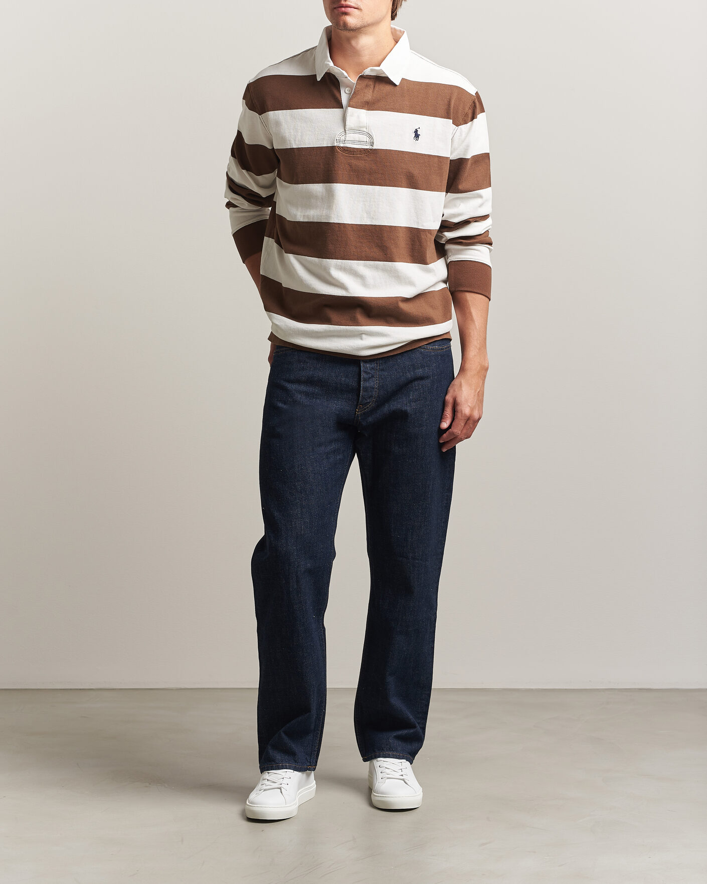 Uomini | Maglieria | Polo Ralph Lauren | Block Striped Rugby Pale Russet/Trophy Cream