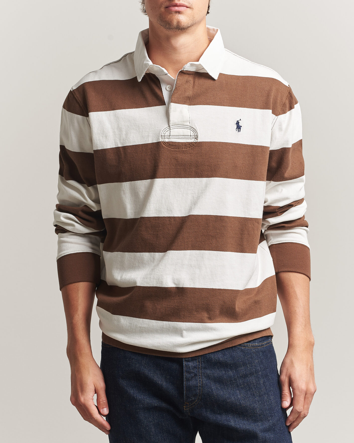 Uomini | Maglieria | Polo Ralph Lauren | Block Striped Rugby Pale Russet/Trophy Cream