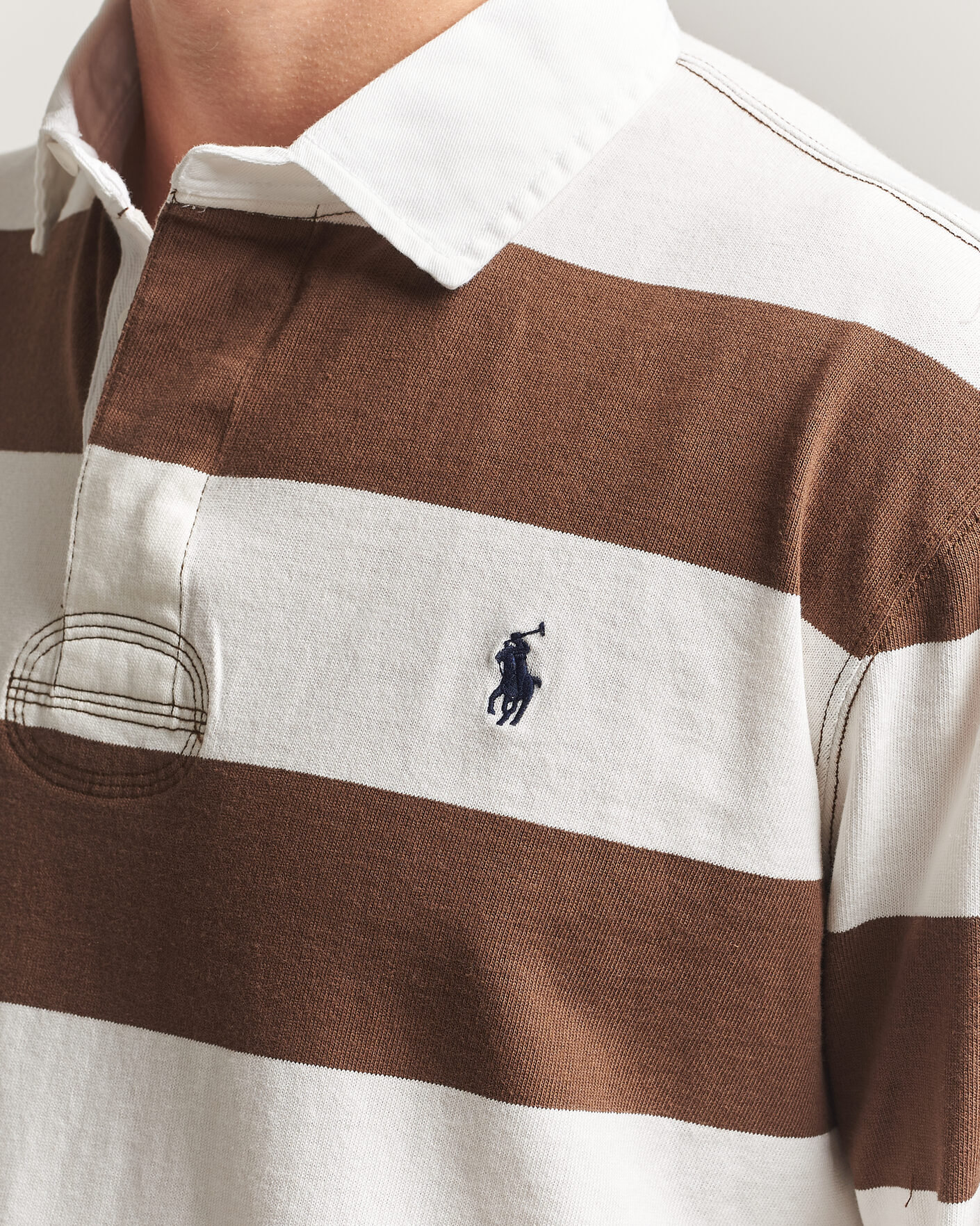Uomini | Maglieria | Polo Ralph Lauren | Block Striped Rugby Pale Russet/Trophy Cream