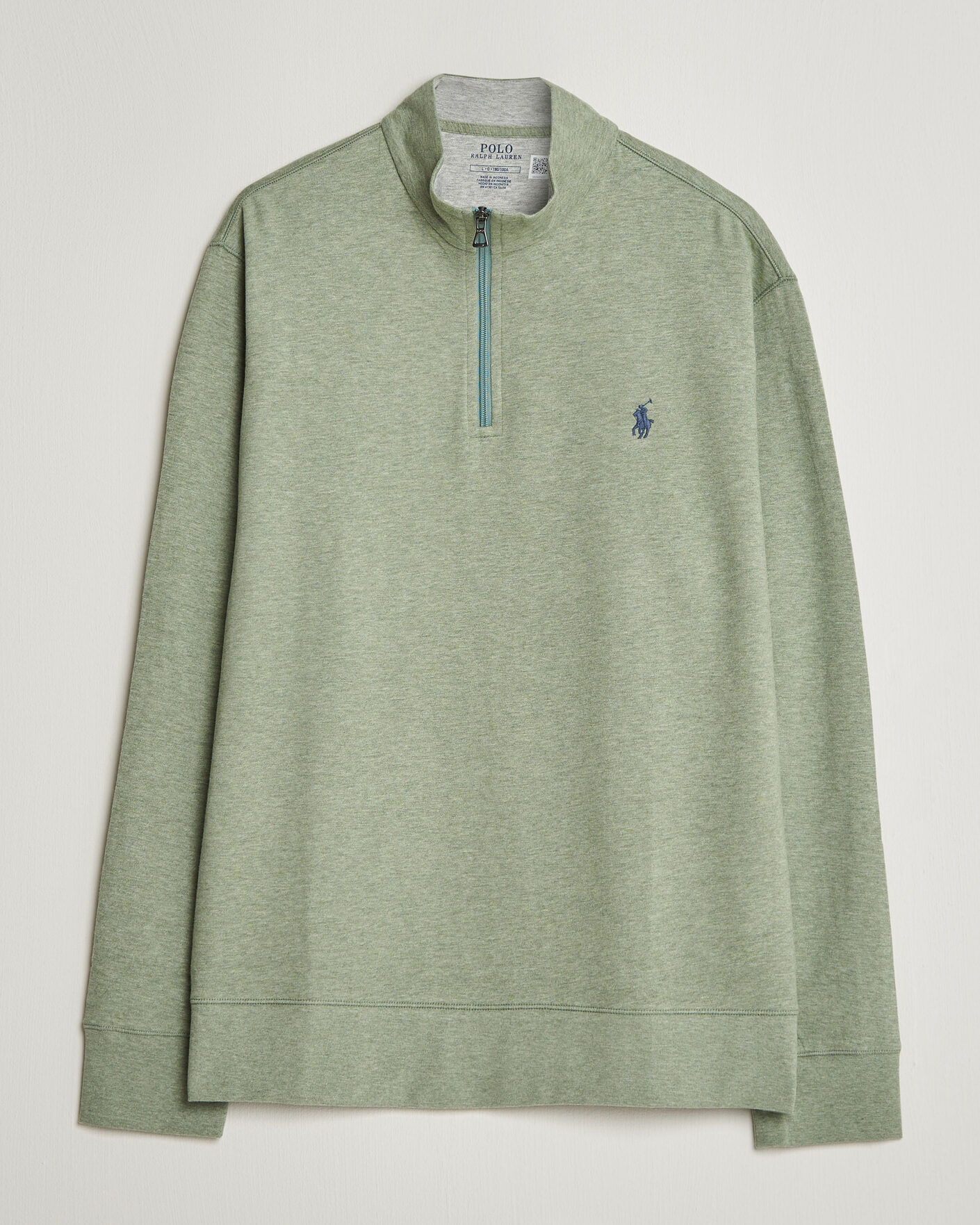Uomini | Maglieria | Polo Ralph Lauren | Double Knit Half Zip Greenery Heather