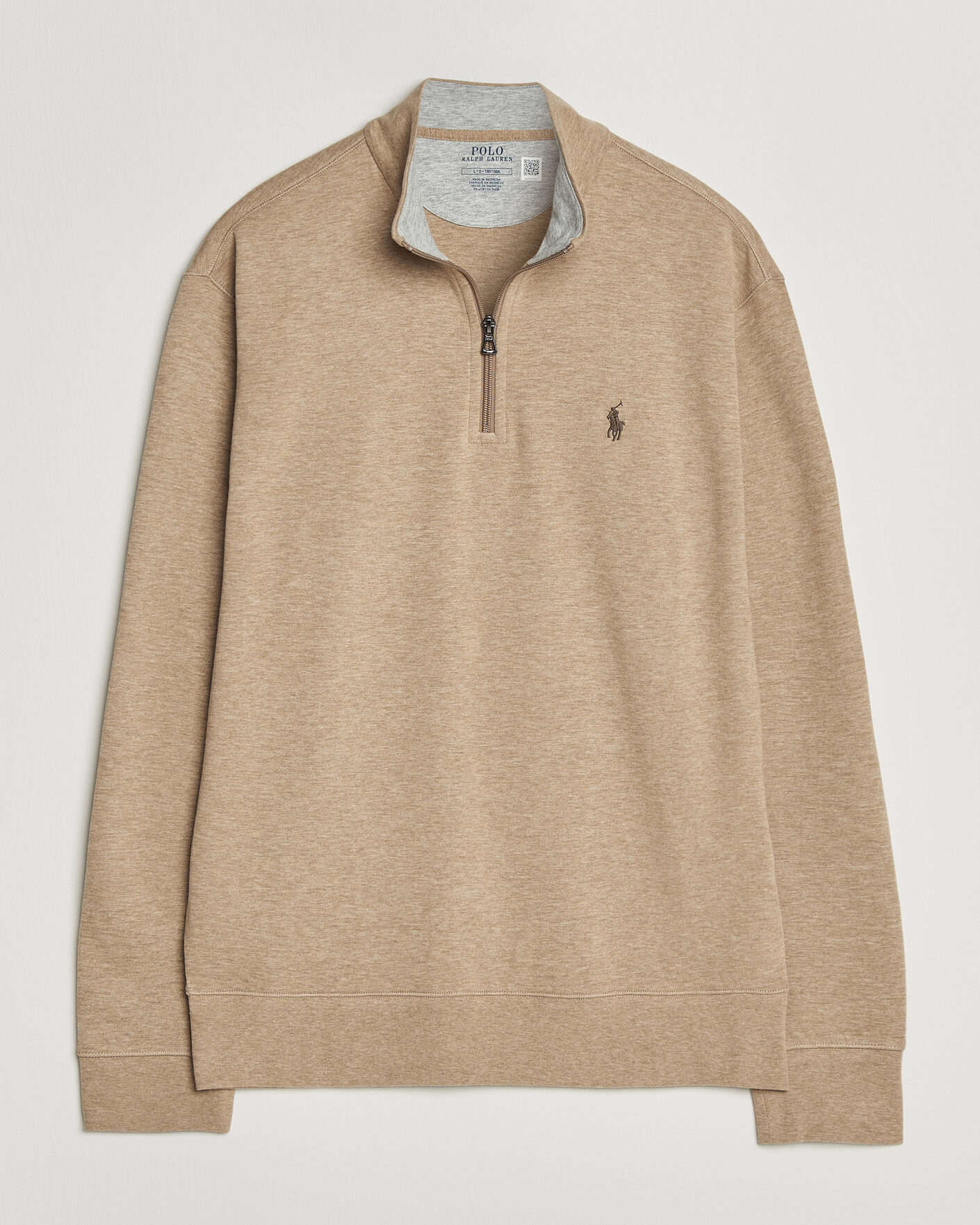 Uomini | Maglieria | Polo Ralph Lauren | Double Knit Half Zip Warm Brown