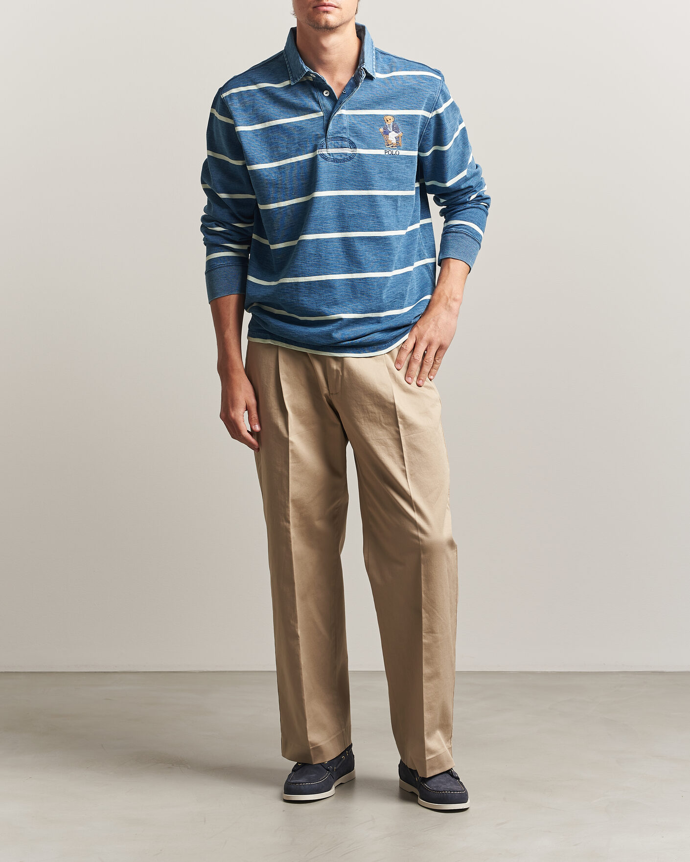 Uomini | Maglieria | Polo Ralph Lauren | Striped Indigo Rugby Newport Bear