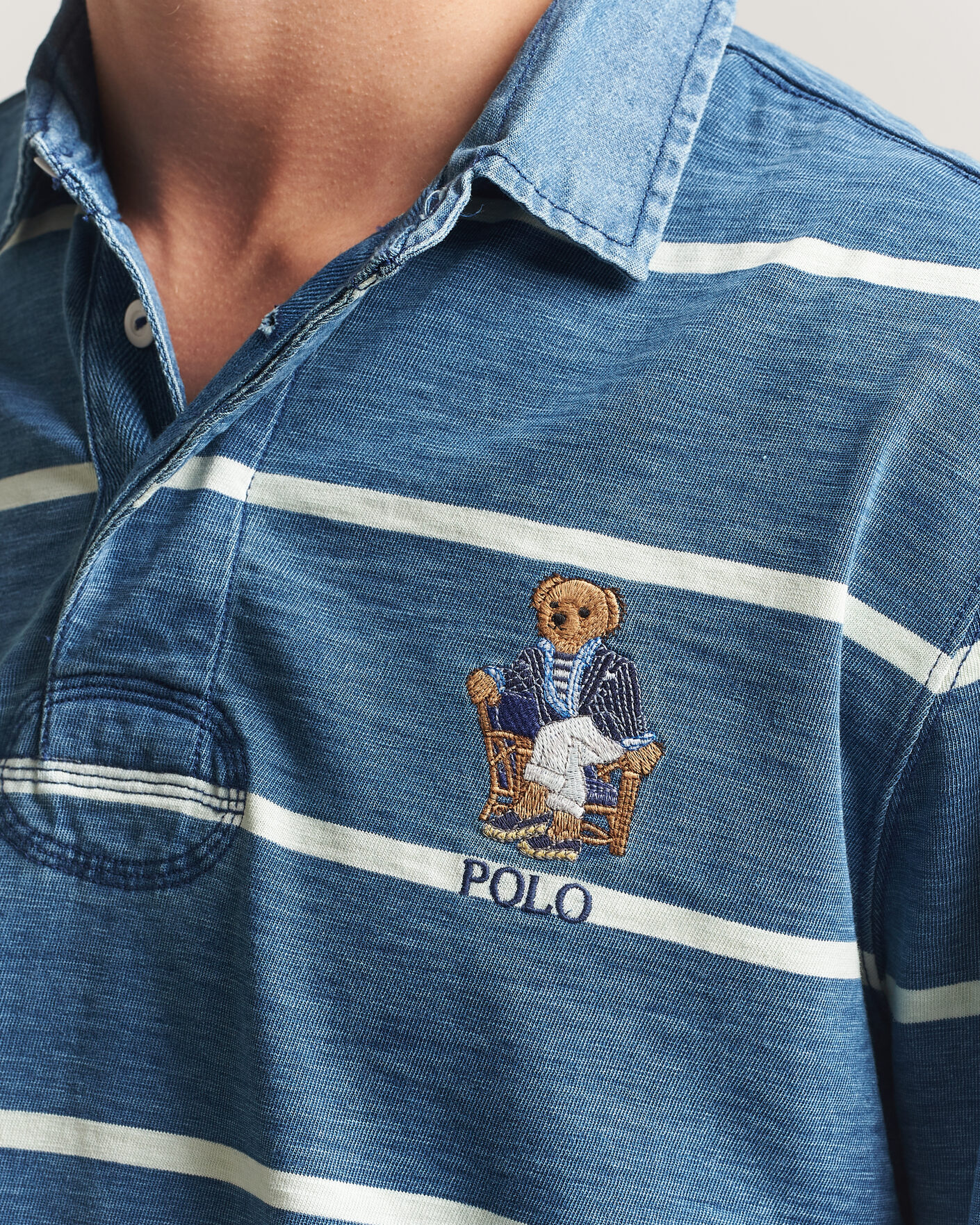 Uomini | Maglieria | Polo Ralph Lauren | Striped Indigo Rugby Newport Bear