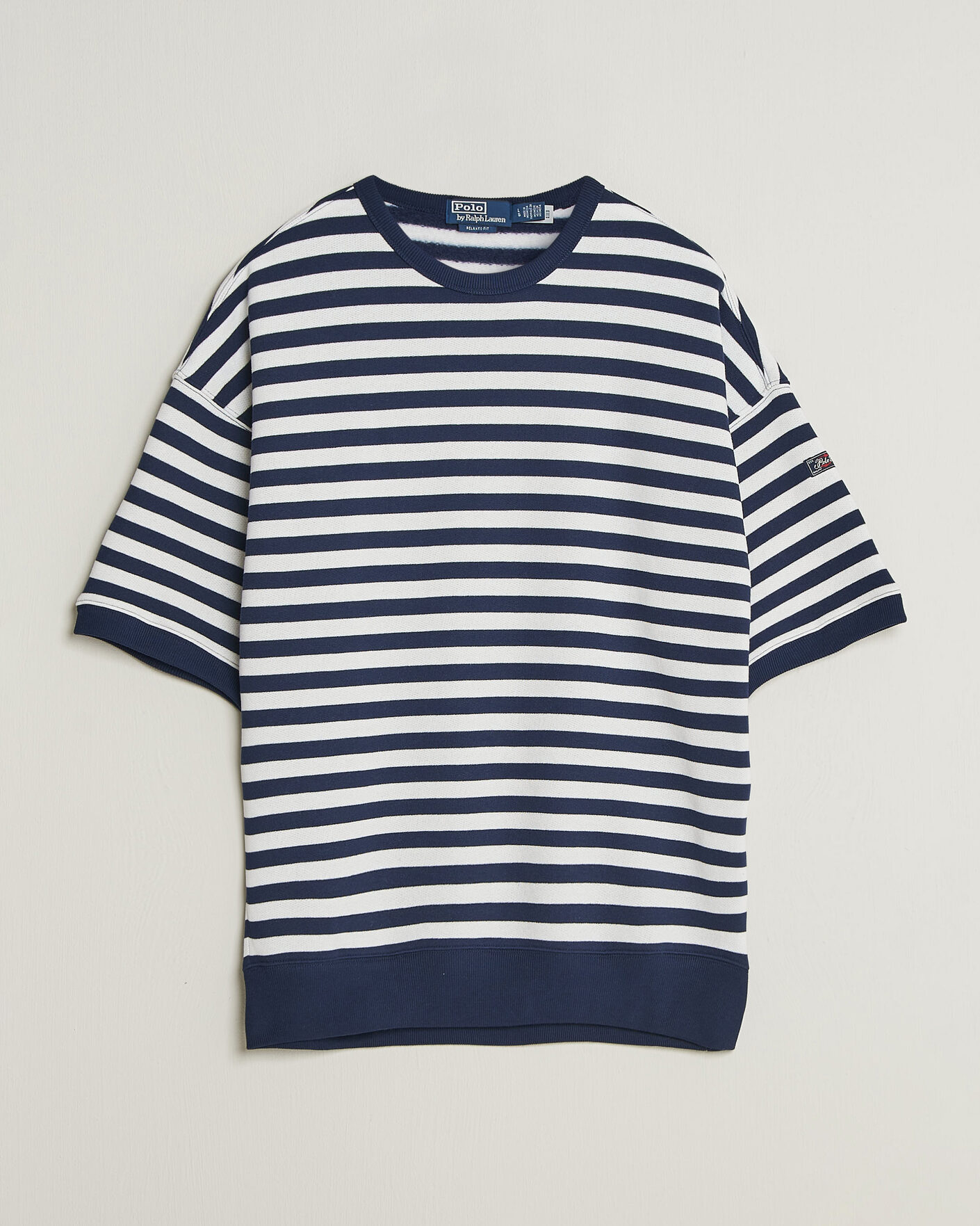 Uomini | T-shirt | Polo Ralph Lauren | Striped Short Sleeve Sweater Newport Navy/White