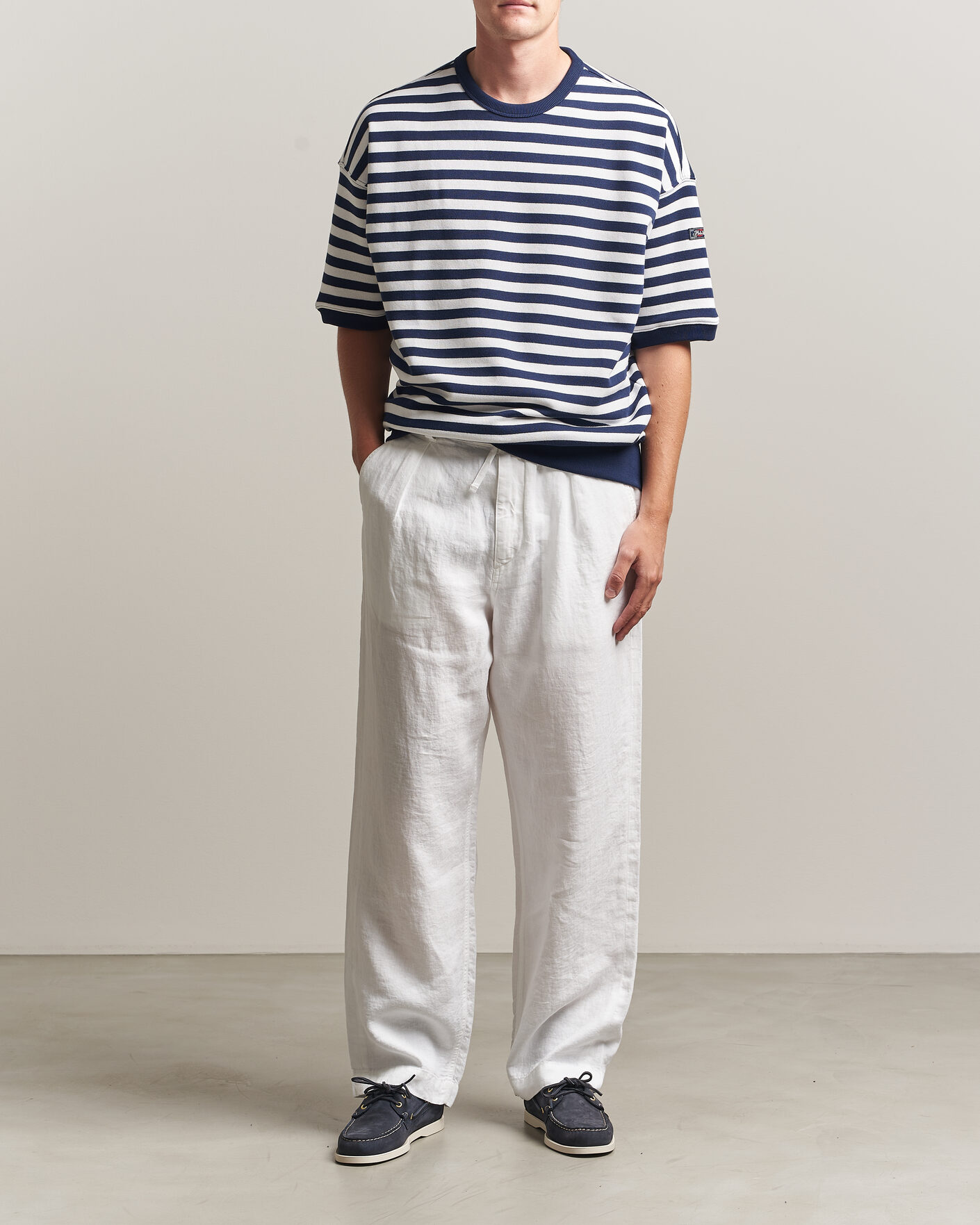 Uomini | T-shirt | Polo Ralph Lauren | Striped Short Sleeve Sweater Newport Navy/White