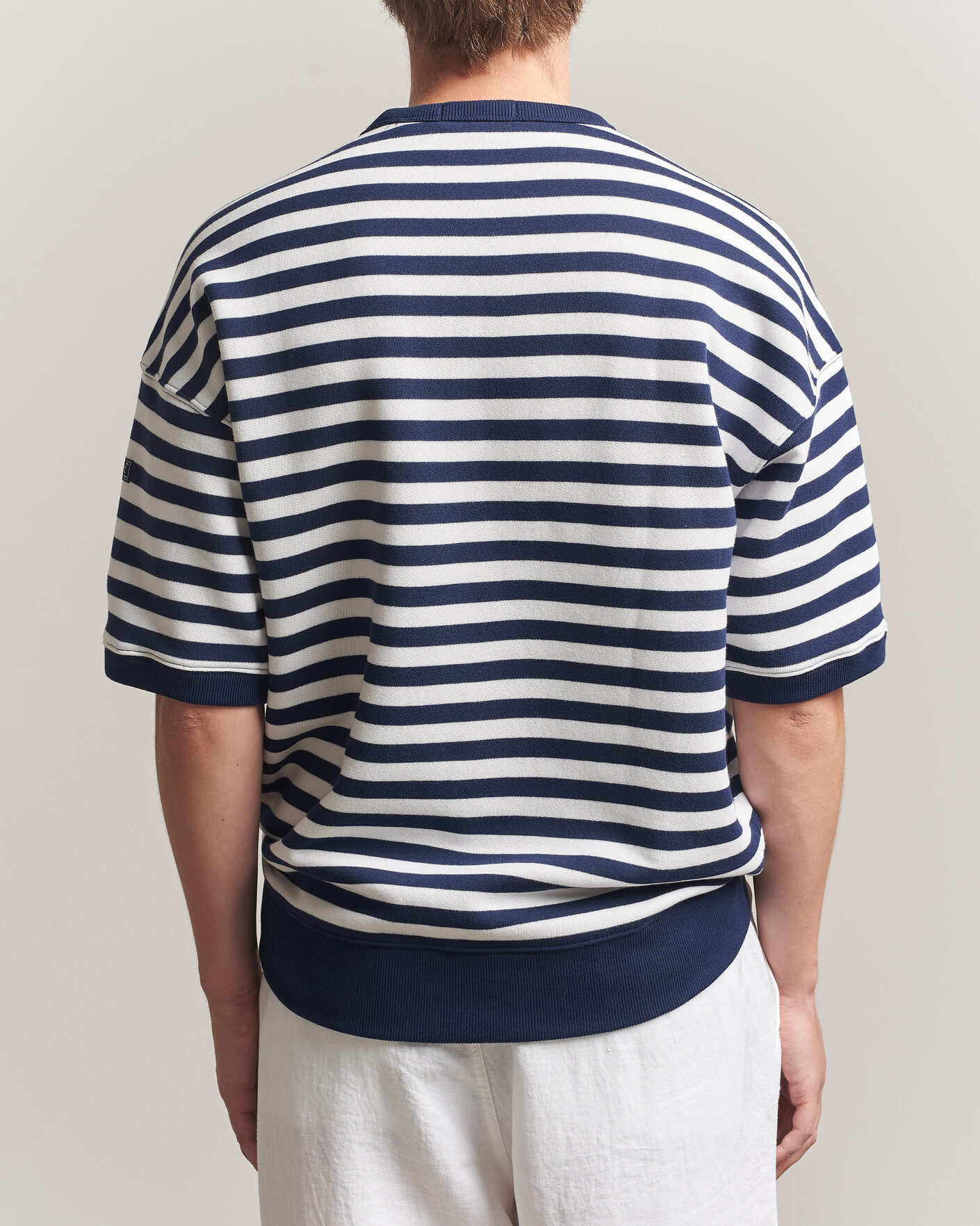 Uomini | T-shirt | Polo Ralph Lauren | Striped Short Sleeve Sweater Newport Navy/White