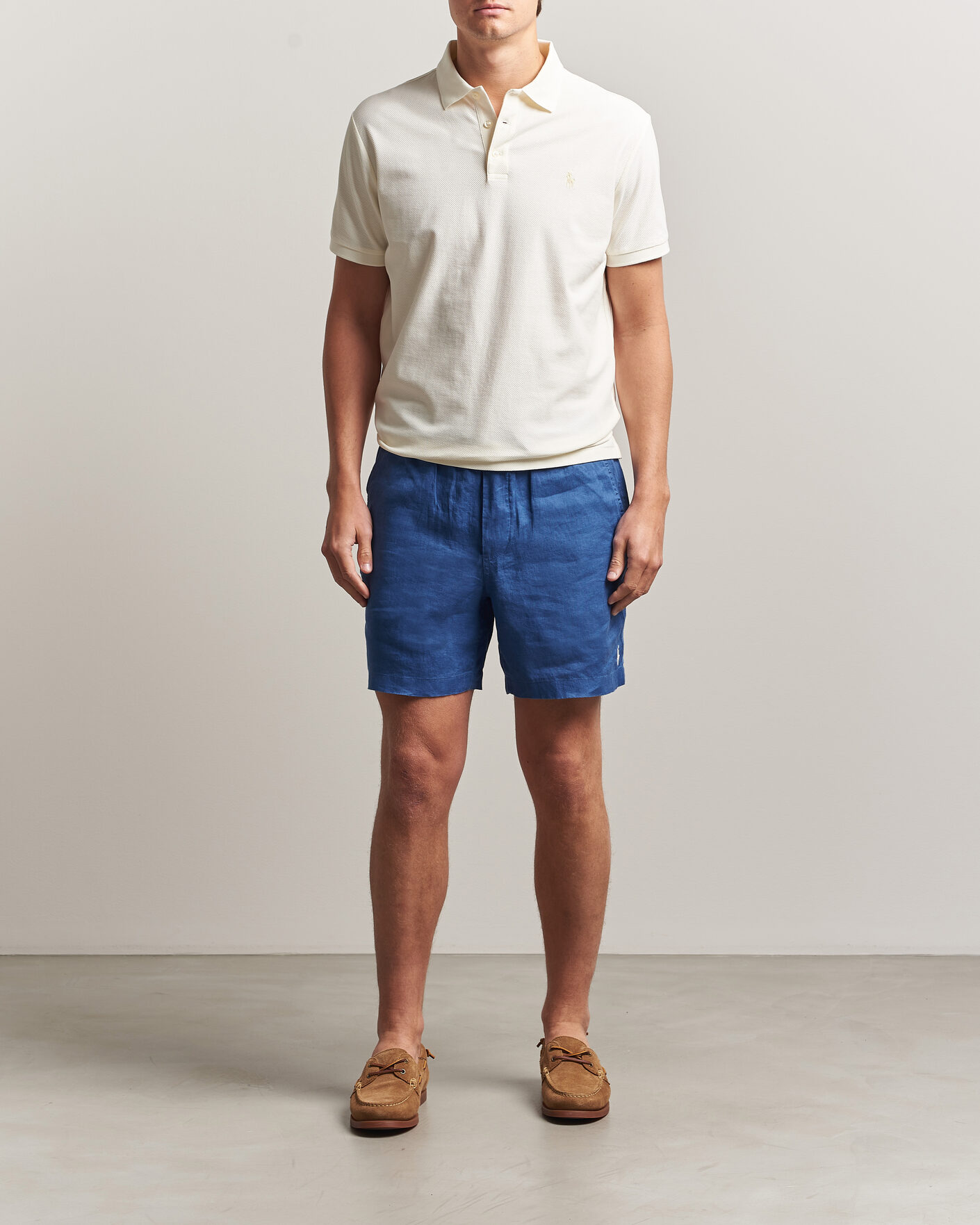 Uomini | Polo | Polo Ralph Lauren | Honeycomb Texture Polo Pale Cream
