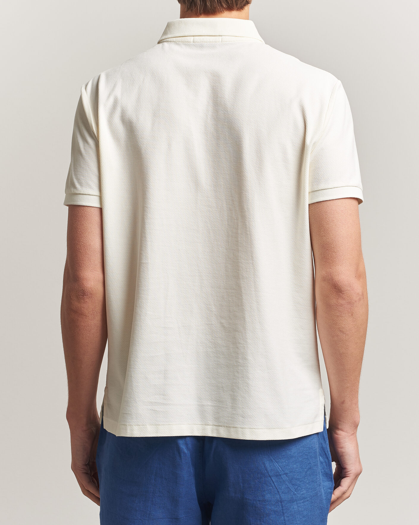 Uomini | Polo | Polo Ralph Lauren | Honeycomb Texture Polo Pale Cream