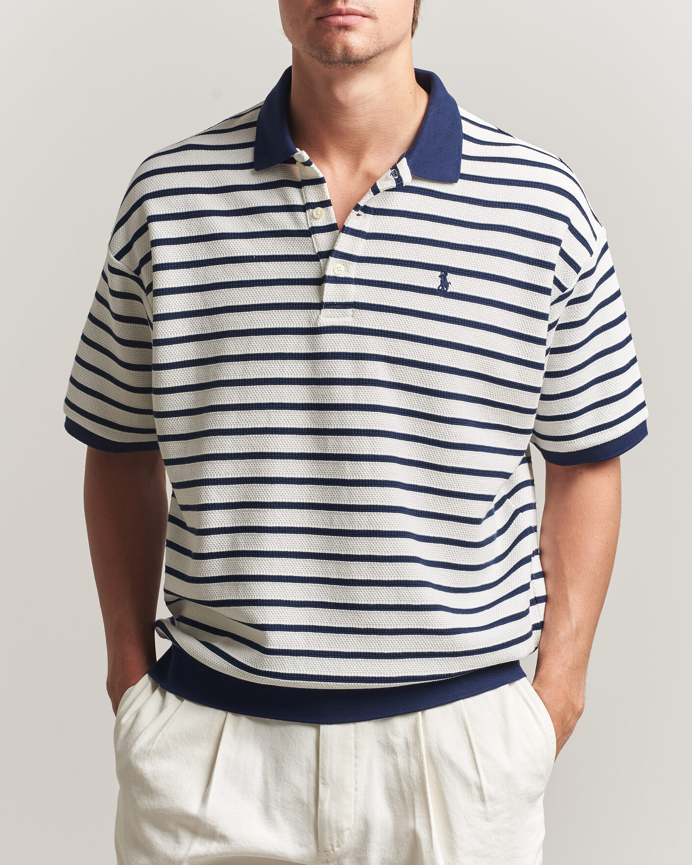 Uomini | Polo | Polo Ralph Lauren | Jacquard Interlock Striped Polo Nevis/Newport Navy