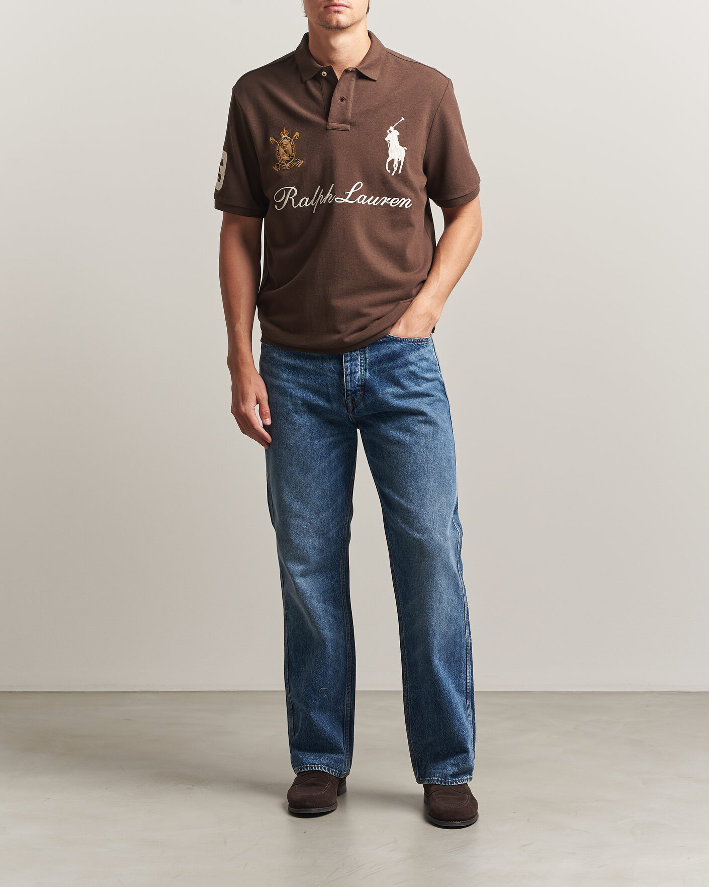 Uomini | Polo | Polo Ralph Lauren | Classic Fit Team Polo Nutmeg Brown