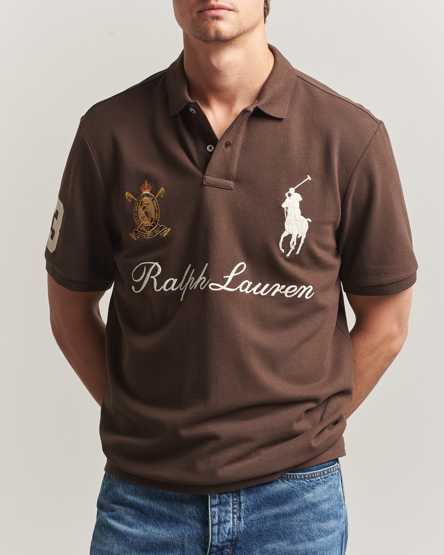 Uomini | Polo | Polo Ralph Lauren | Classic Fit Team Polo Nutmeg Brown