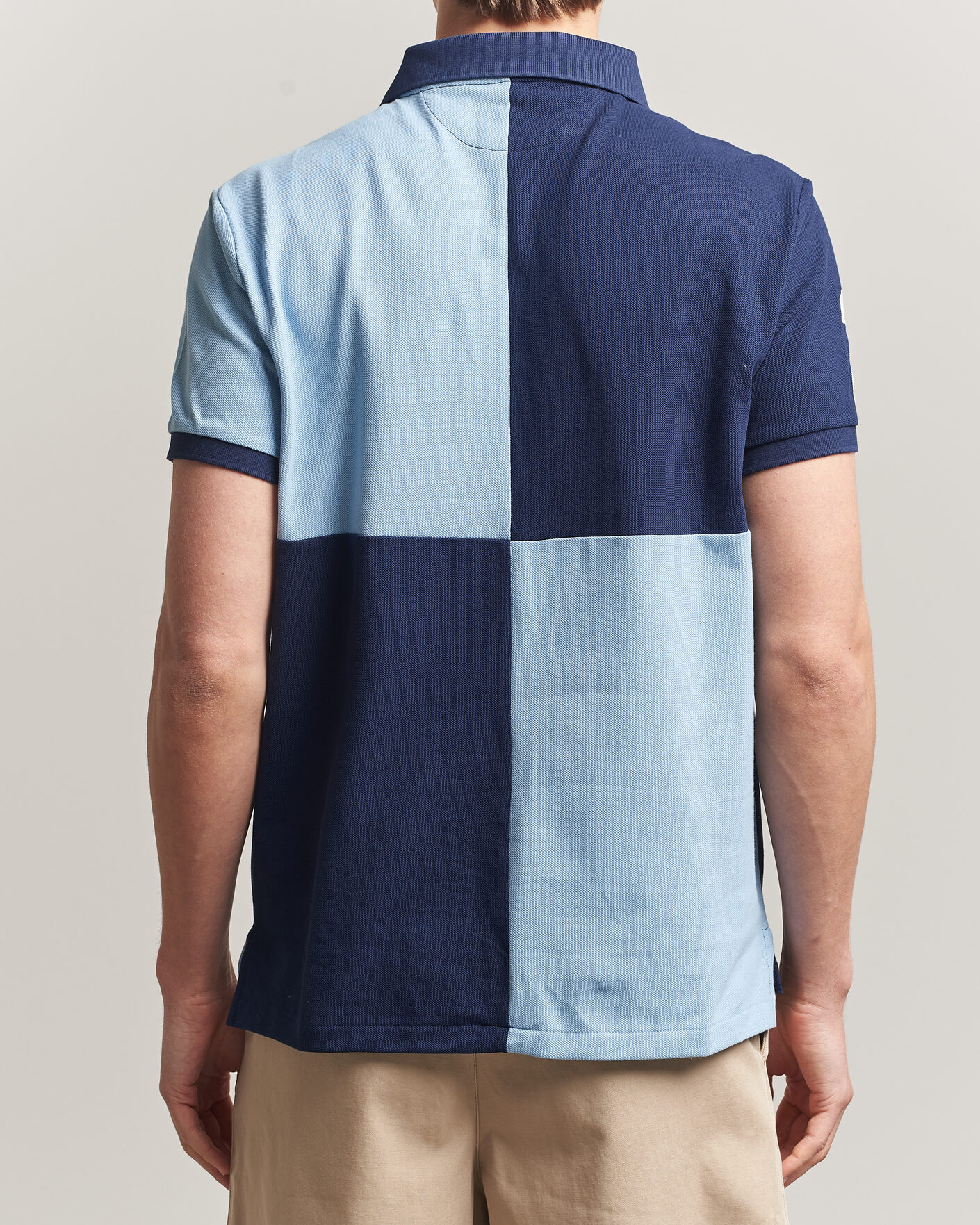 Uomini | Polo | Polo Ralph Lauren | Custom Slim Rugby Block Polo NPT Navy/Powder Blue
