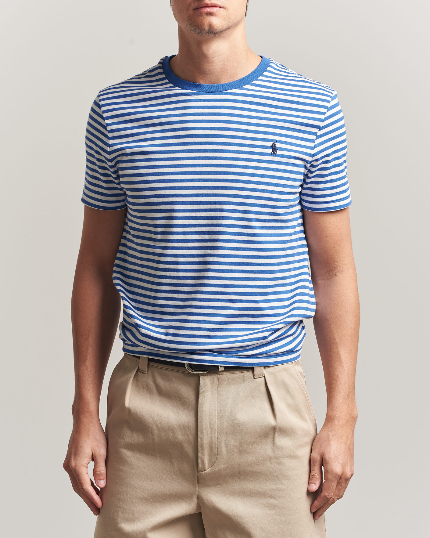 Uomini | T-shirt | Polo Ralph Lauren | Crew Neck Striped T-shirt New Iris Blue/White