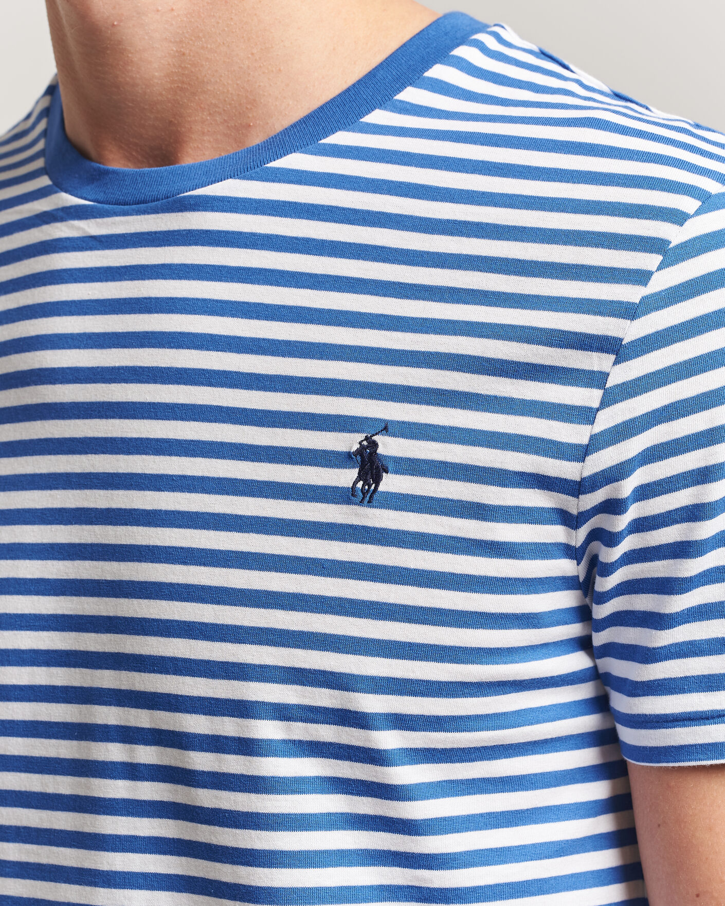 Uomini | T-shirt | Polo Ralph Lauren | Crew Neck Striped T-shirt New Iris Blue/White