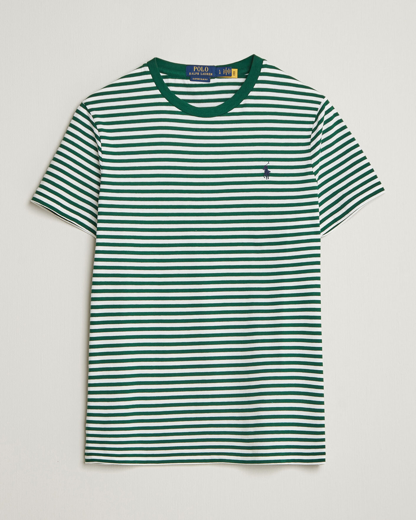 Uomini | T-shirt | Polo Ralph Lauren | Crew Neck Striped T-shirt New Forest/White