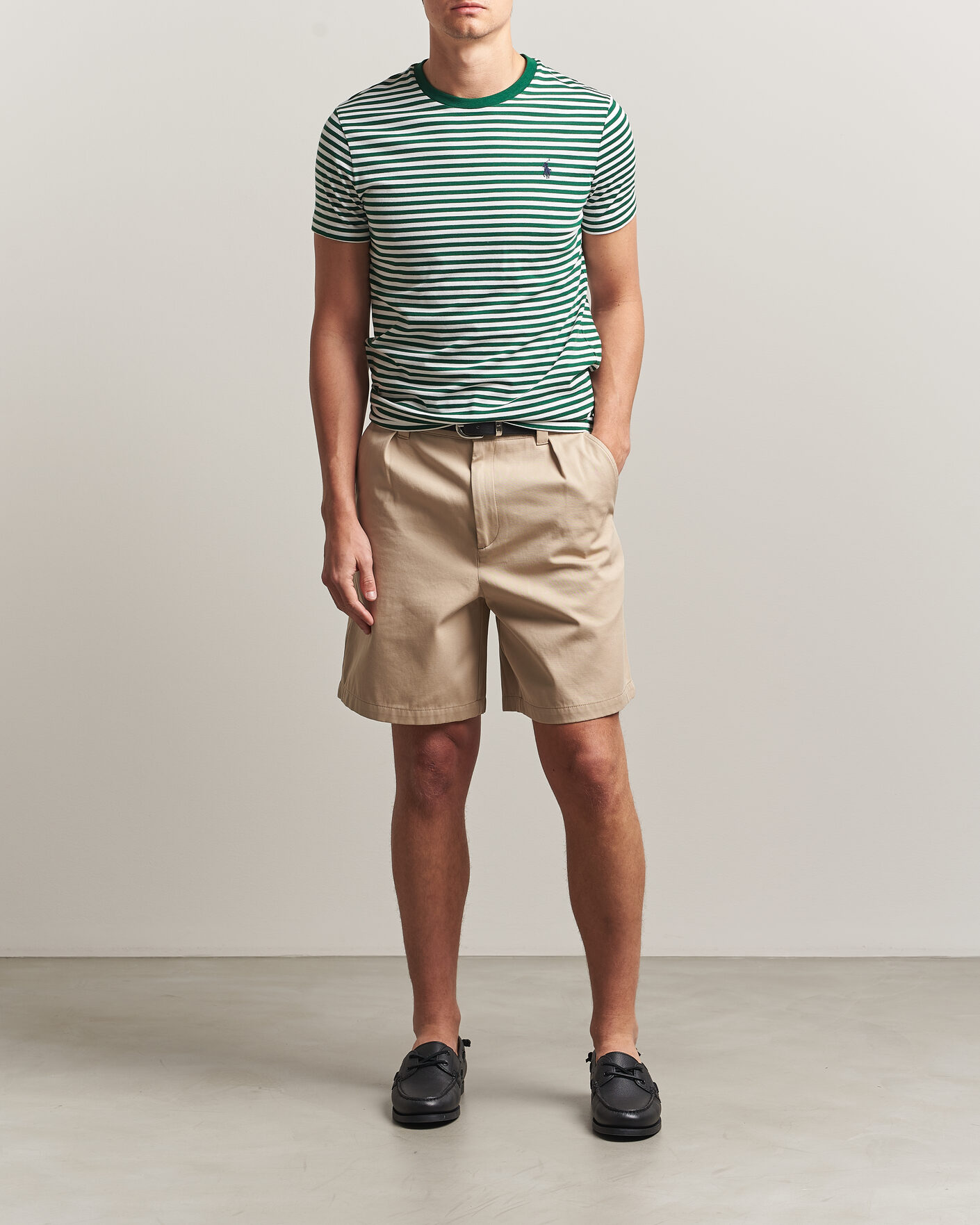 Uomini | T-shirt | Polo Ralph Lauren | Crew Neck Striped T-shirt New Forest/White