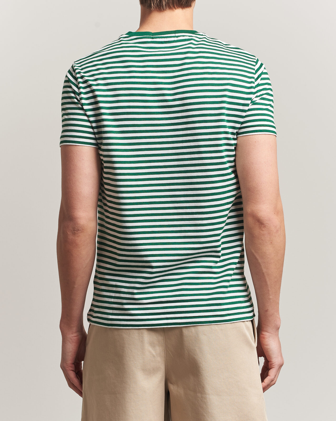 Uomini | T-shirt | Polo Ralph Lauren | Crew Neck Striped T-shirt New Forest/White