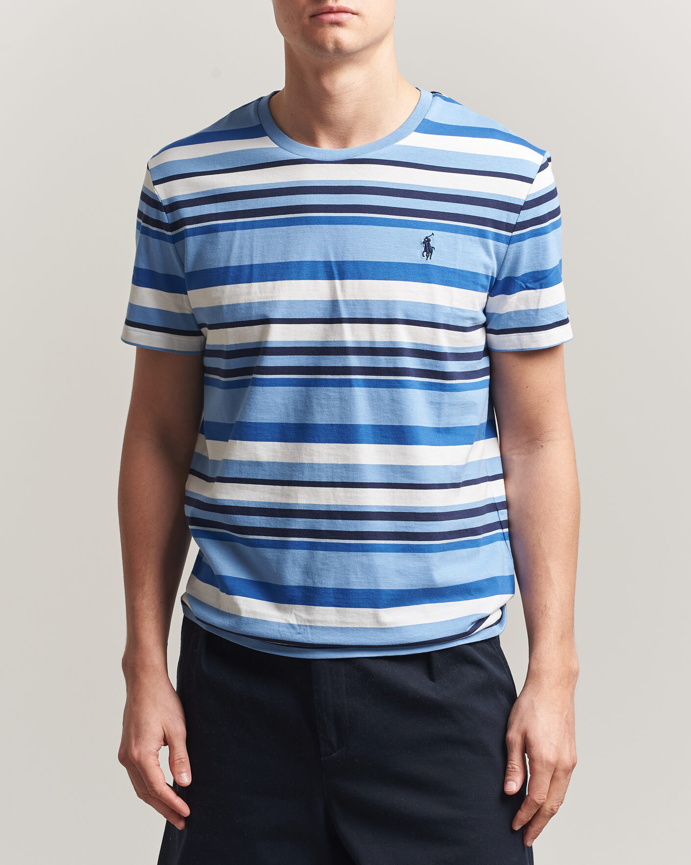 Uomini | T-shirt | Polo Ralph Lauren | Crew Neck Striped T-shirt Bristol Blue Multi