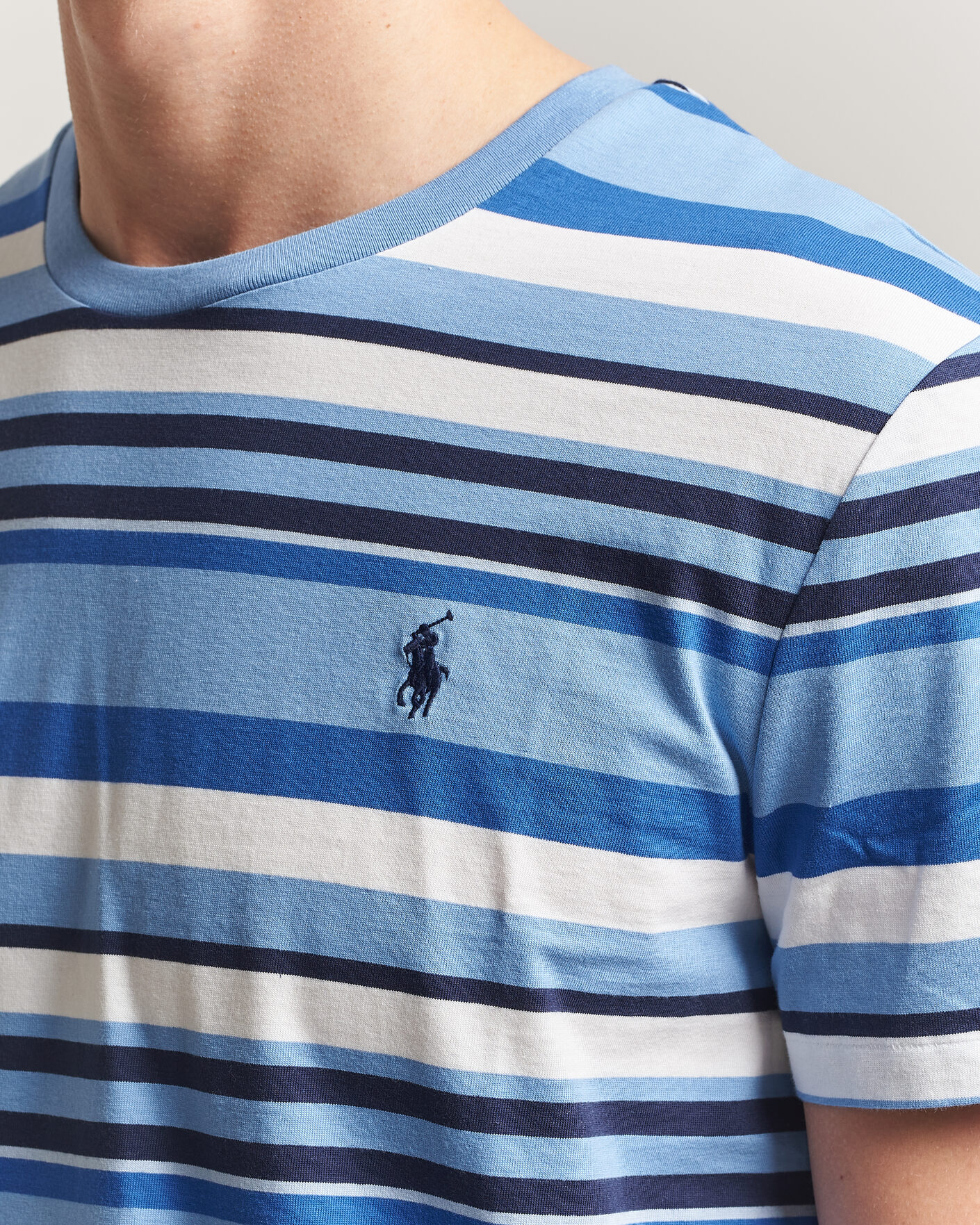 Uomini | T-shirt | Polo Ralph Lauren | Crew Neck Striped T-shirt Bristol Blue Multi
