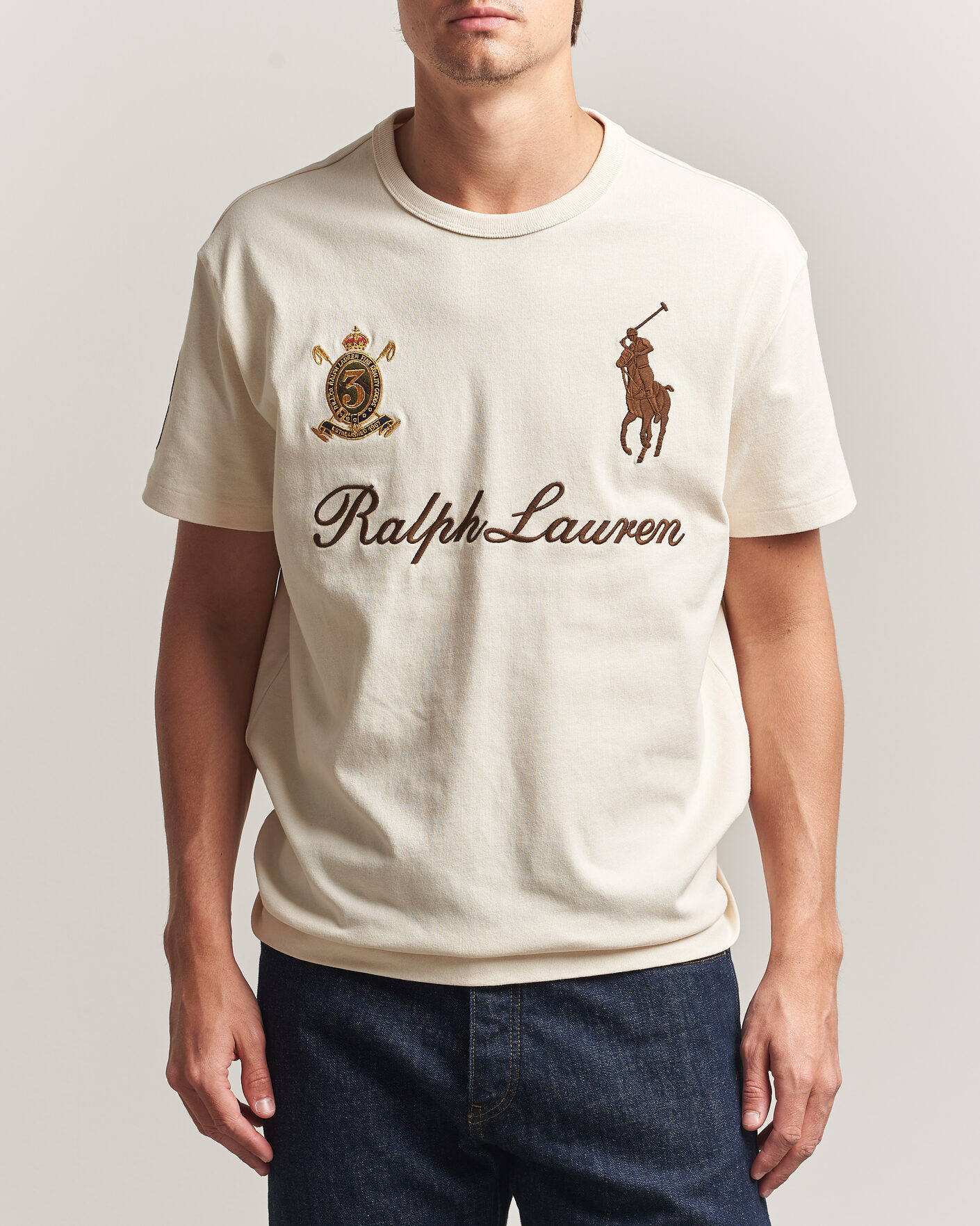 Uomini | T-shirt | Polo Ralph Lauren | Classic Fit Team T-shirt Guide Cream