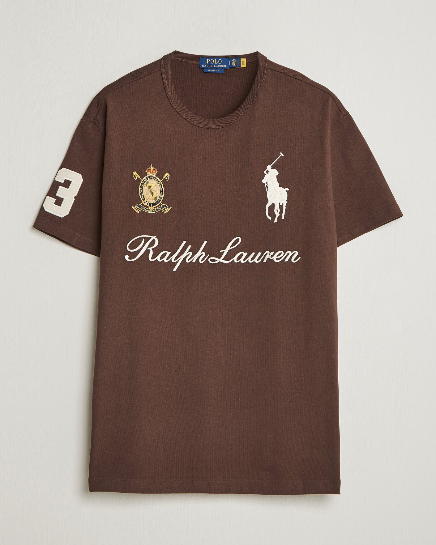 Uomini | T-shirt | Polo Ralph Lauren | Classic Fit Team T-shirt Nutmeg Brown