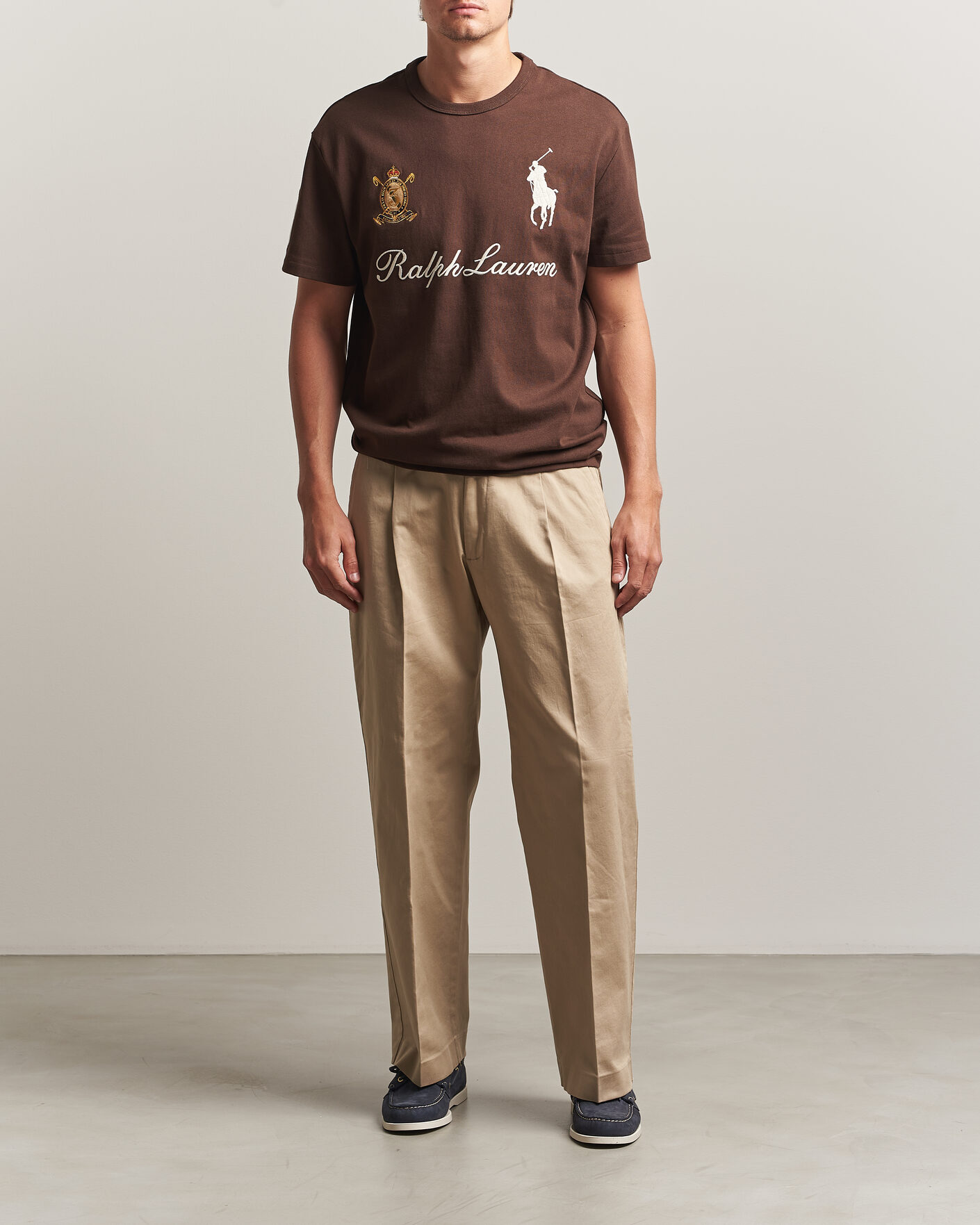 Uomini | T-shirt | Polo Ralph Lauren | Classic Fit Team T-shirt Nutmeg Brown