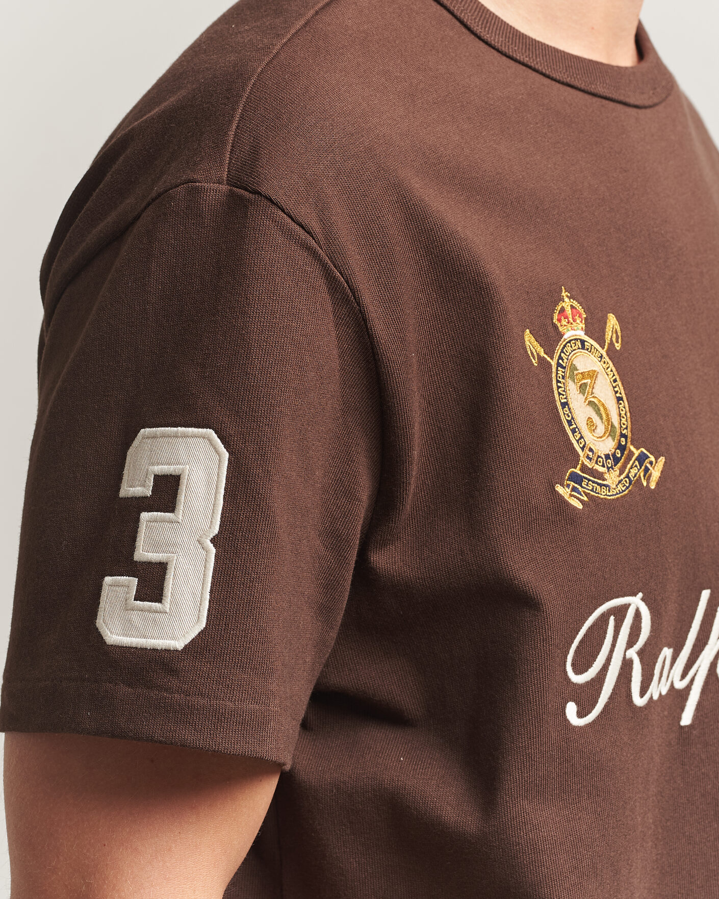 Uomini | T-shirt | Polo Ralph Lauren | Classic Fit Team T-shirt Nutmeg Brown