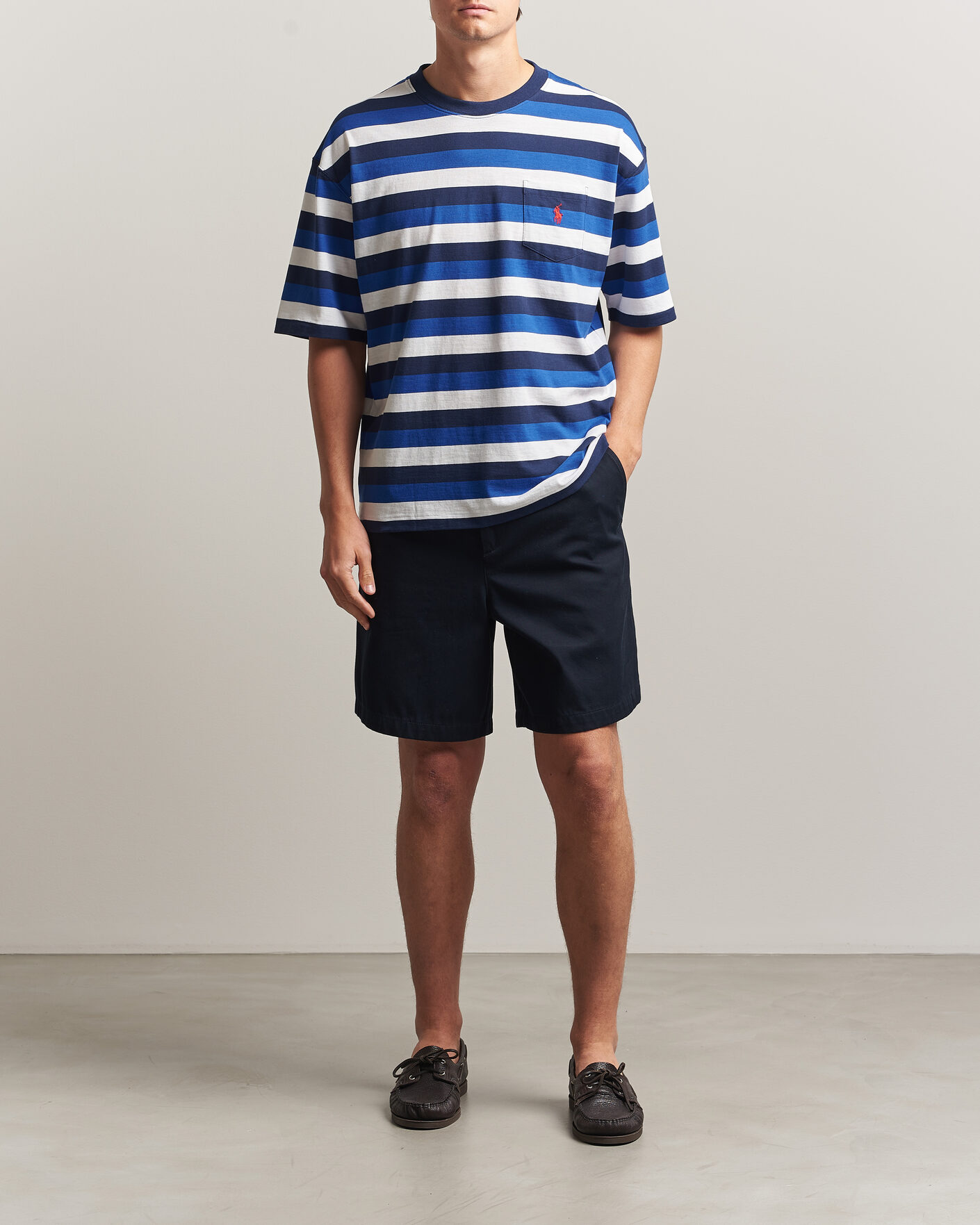 Uomini | T-shirt | Polo Ralph Lauren | Striped Pocket Tee Newport Navy Multi