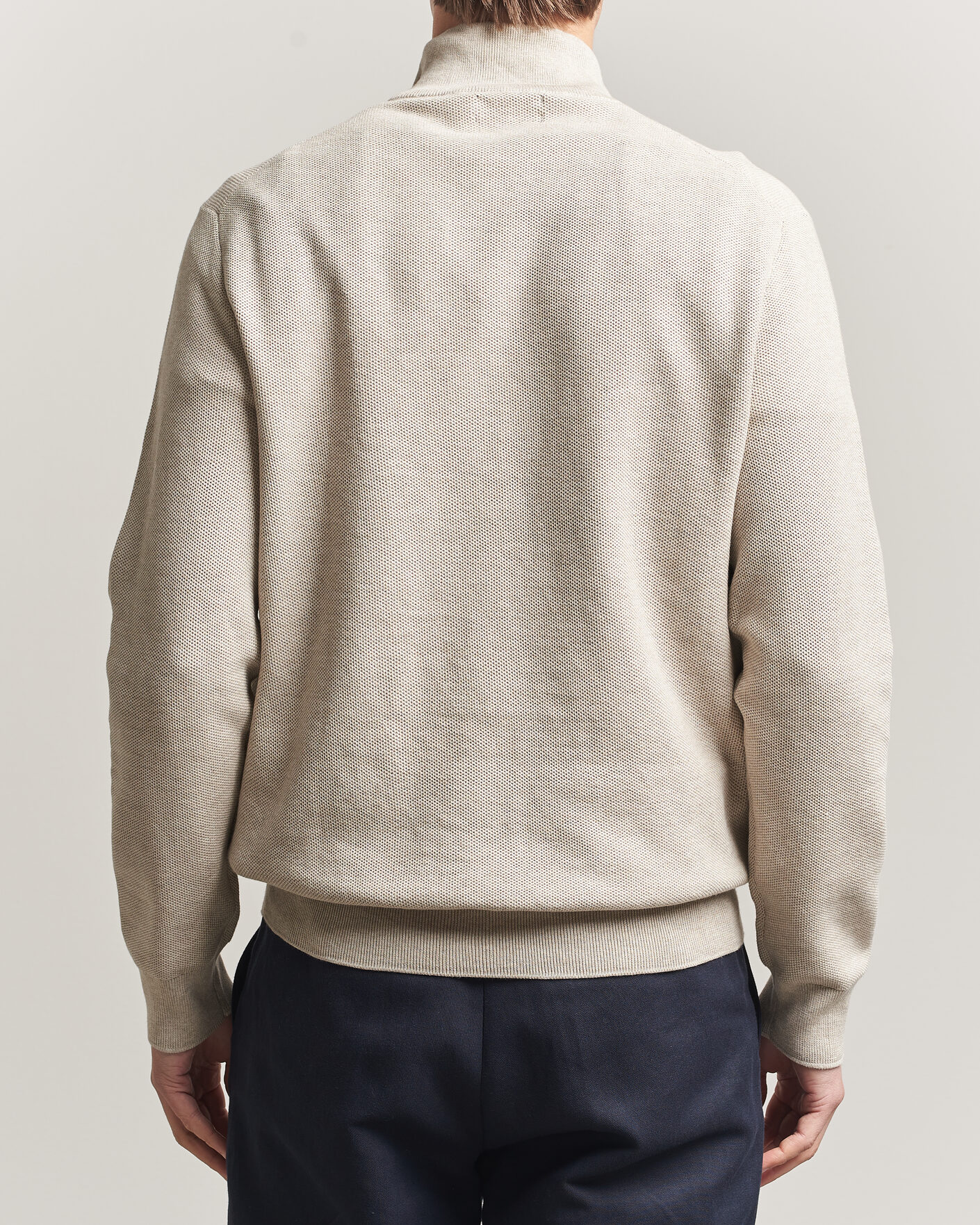 Uomini | Maglieria | Polo Ralph Lauren | Textued Half-Zip Light Walnut Brown Heather