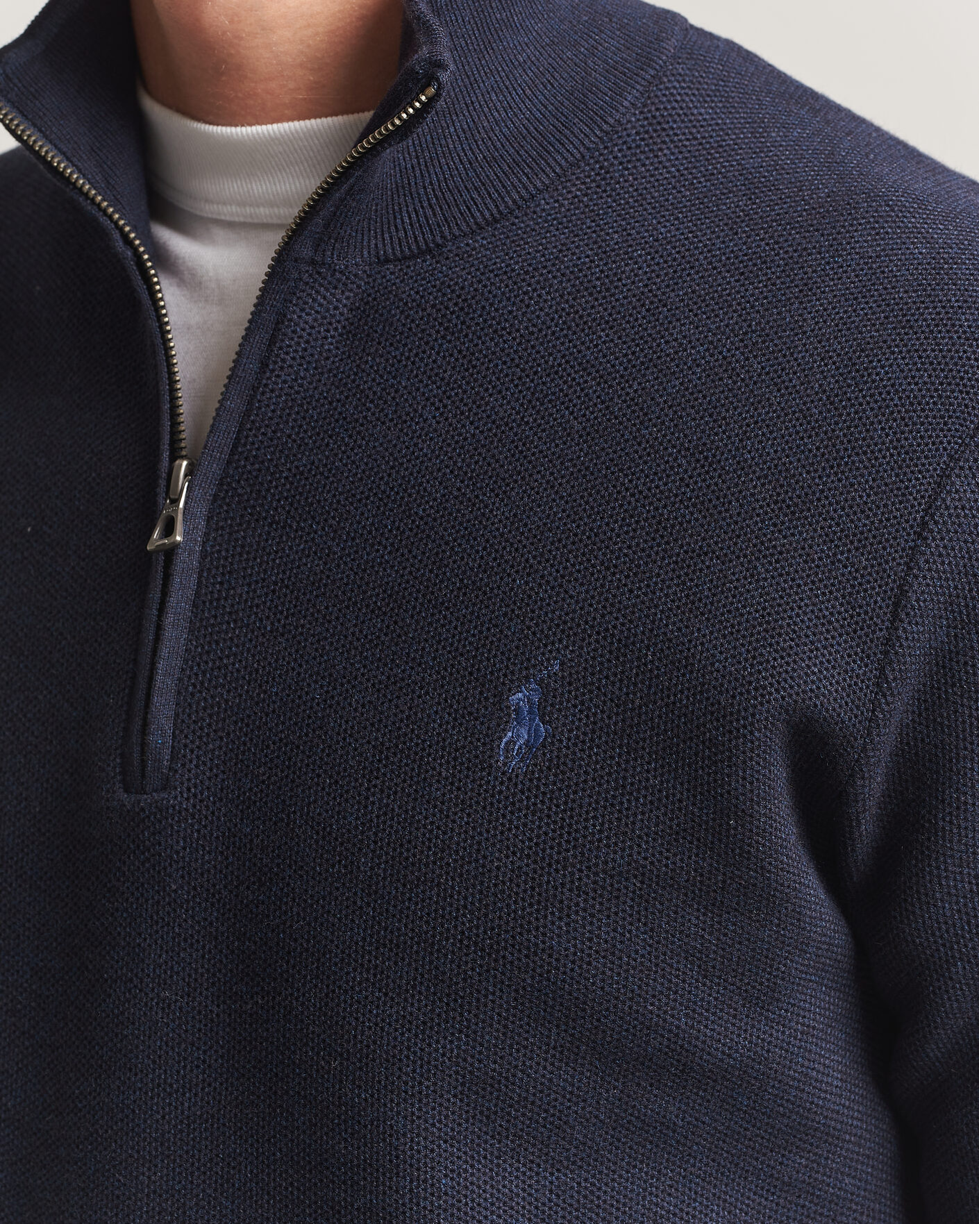 Uomini | Maglieria | Polo Ralph Lauren | Textued Half-Zip Navy Heather