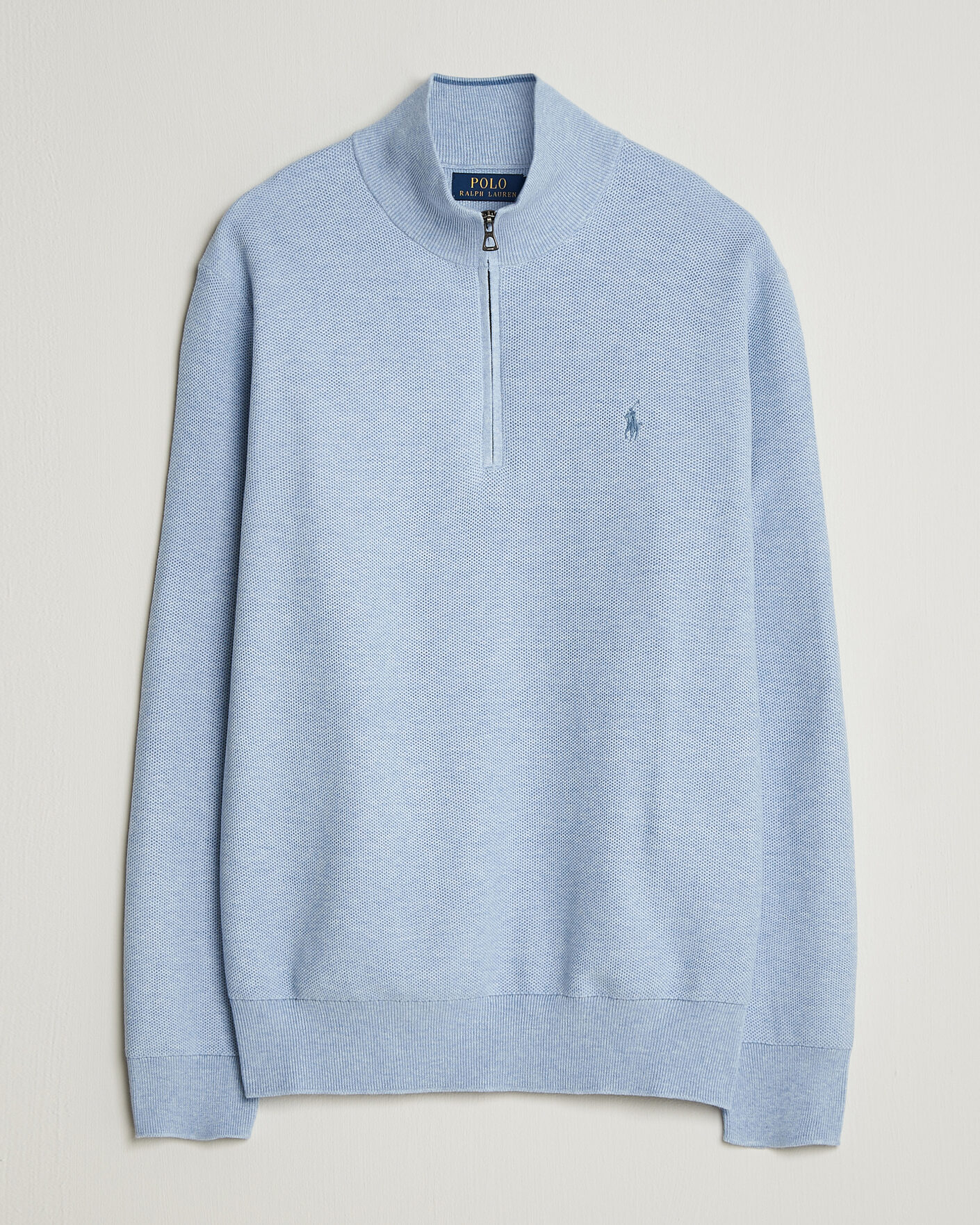 Uomini | Maglieria | Polo Ralph Lauren | Textured Half-Zip Blue Hyacinth Heather