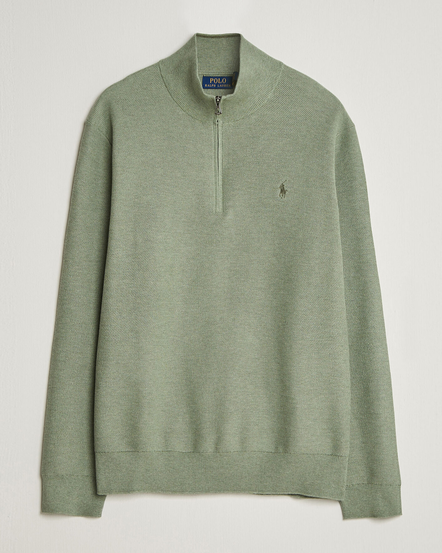 Uomini | Maglieria | Polo Ralph Lauren | Textured Half-Zip Fern Green Heather
