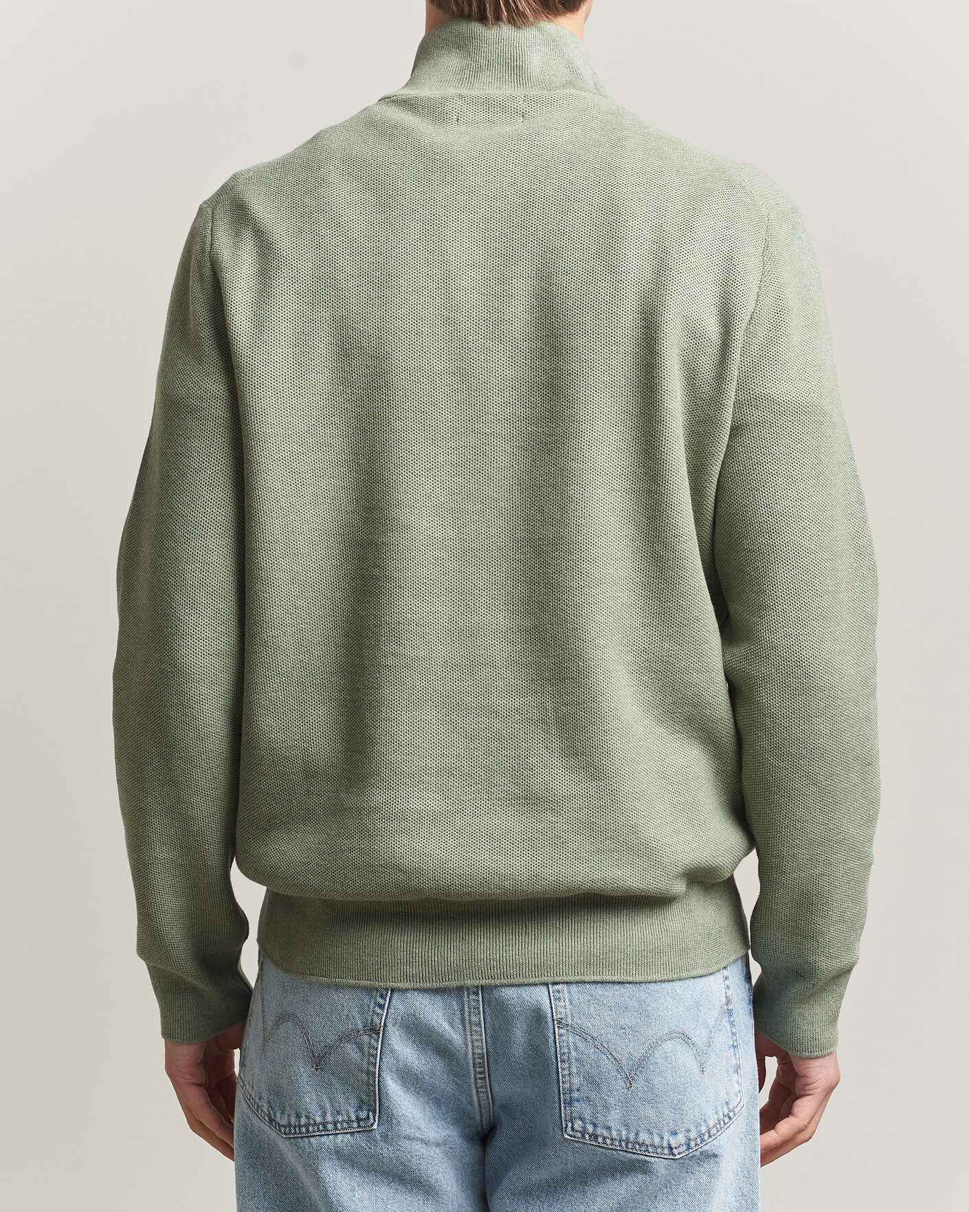 Uomini | Maglieria | Polo Ralph Lauren | Textured Half-Zip Fern Green Heather