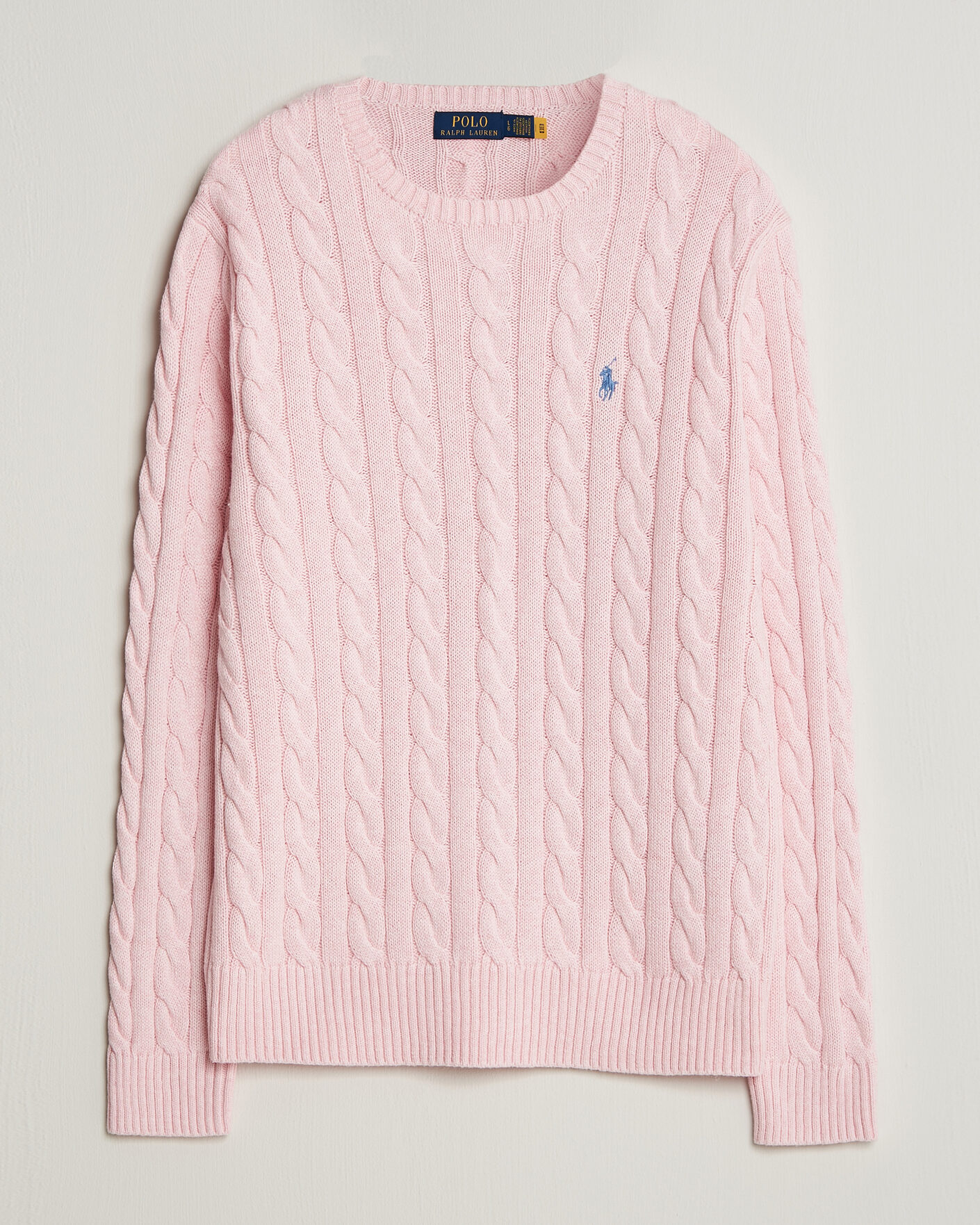 Uomini | Maglieria | Polo Ralph Lauren | Cotton Cable Pullover Ballet Pink Heather