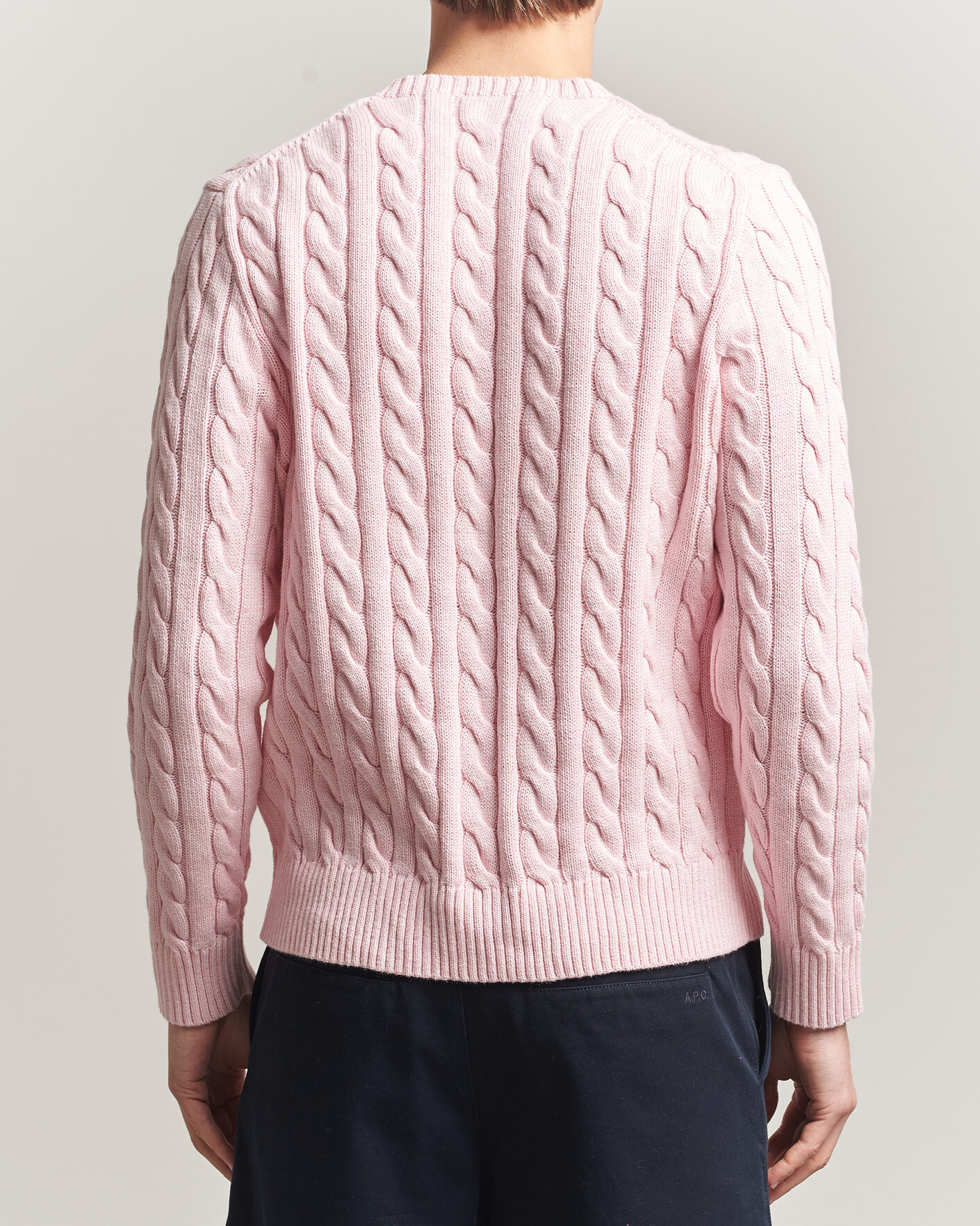 Uomini | Maglieria | Polo Ralph Lauren | Cotton Cable Pullover Ballet Pink Heather