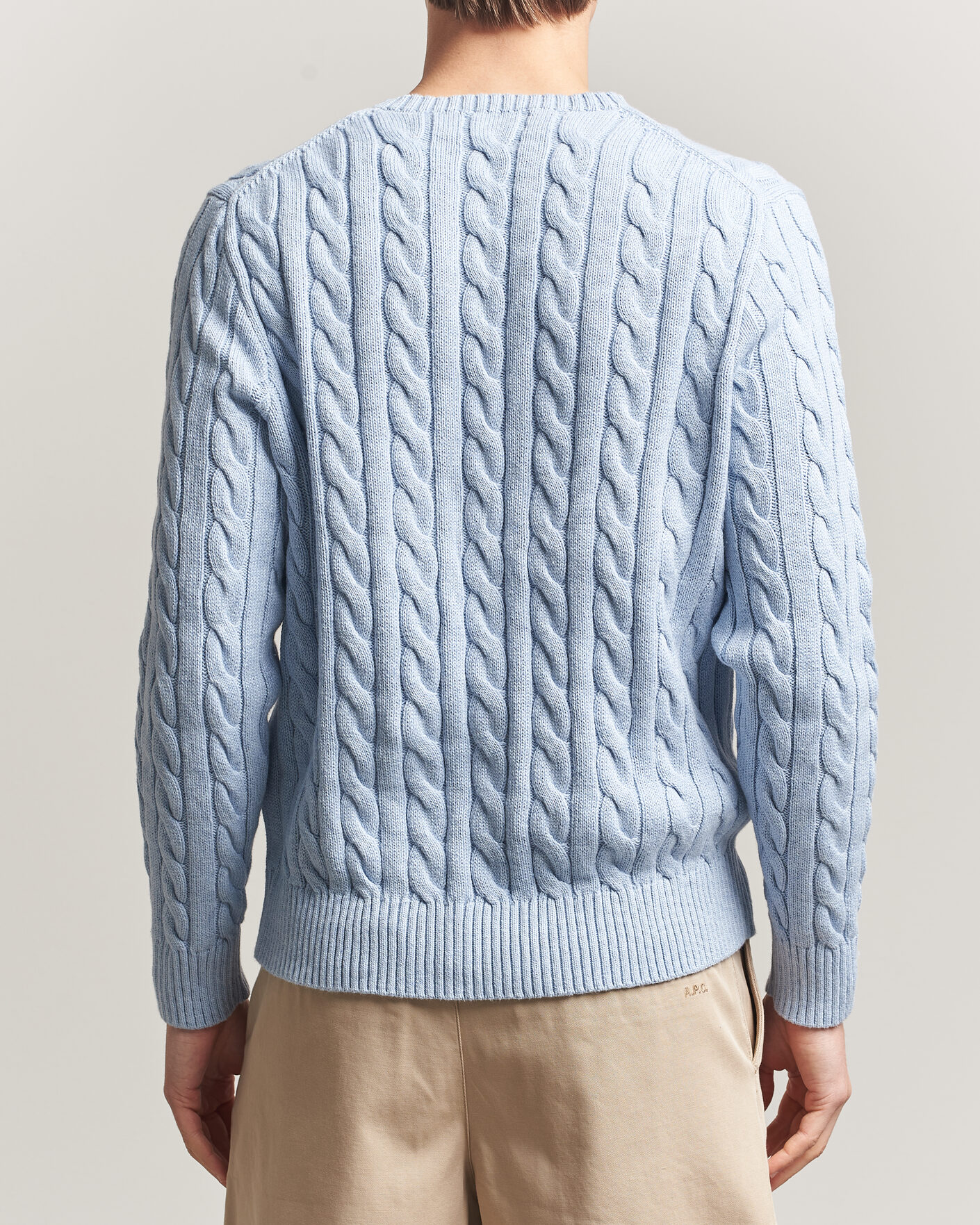 Uomini | Maglieria | Polo Ralph Lauren | Cotton Cable Pullover Blue Hyacinth Heather
