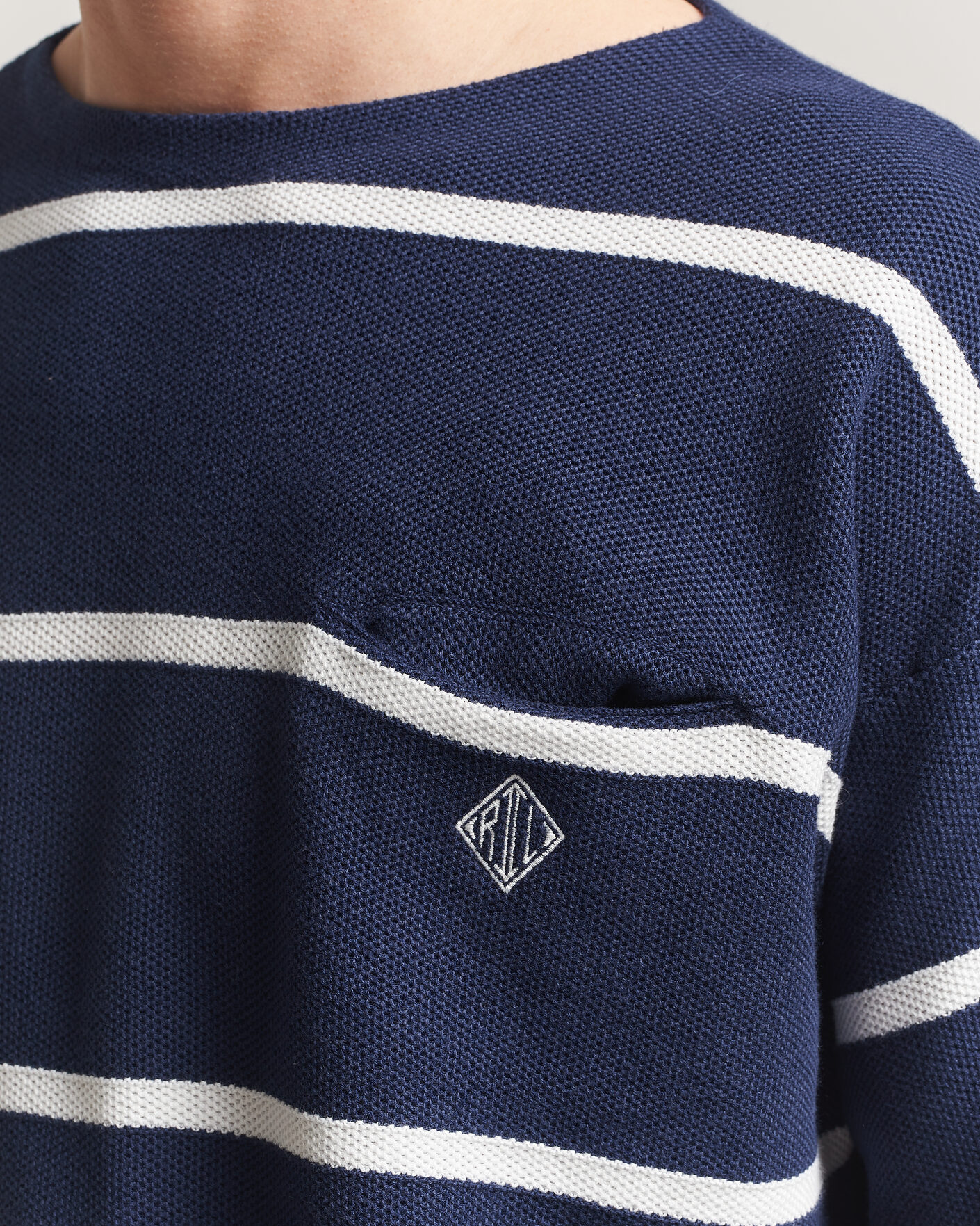 Uomini | Maglieria | Polo Ralph Lauren | Striped Boat Neck Sweater Navy Combo