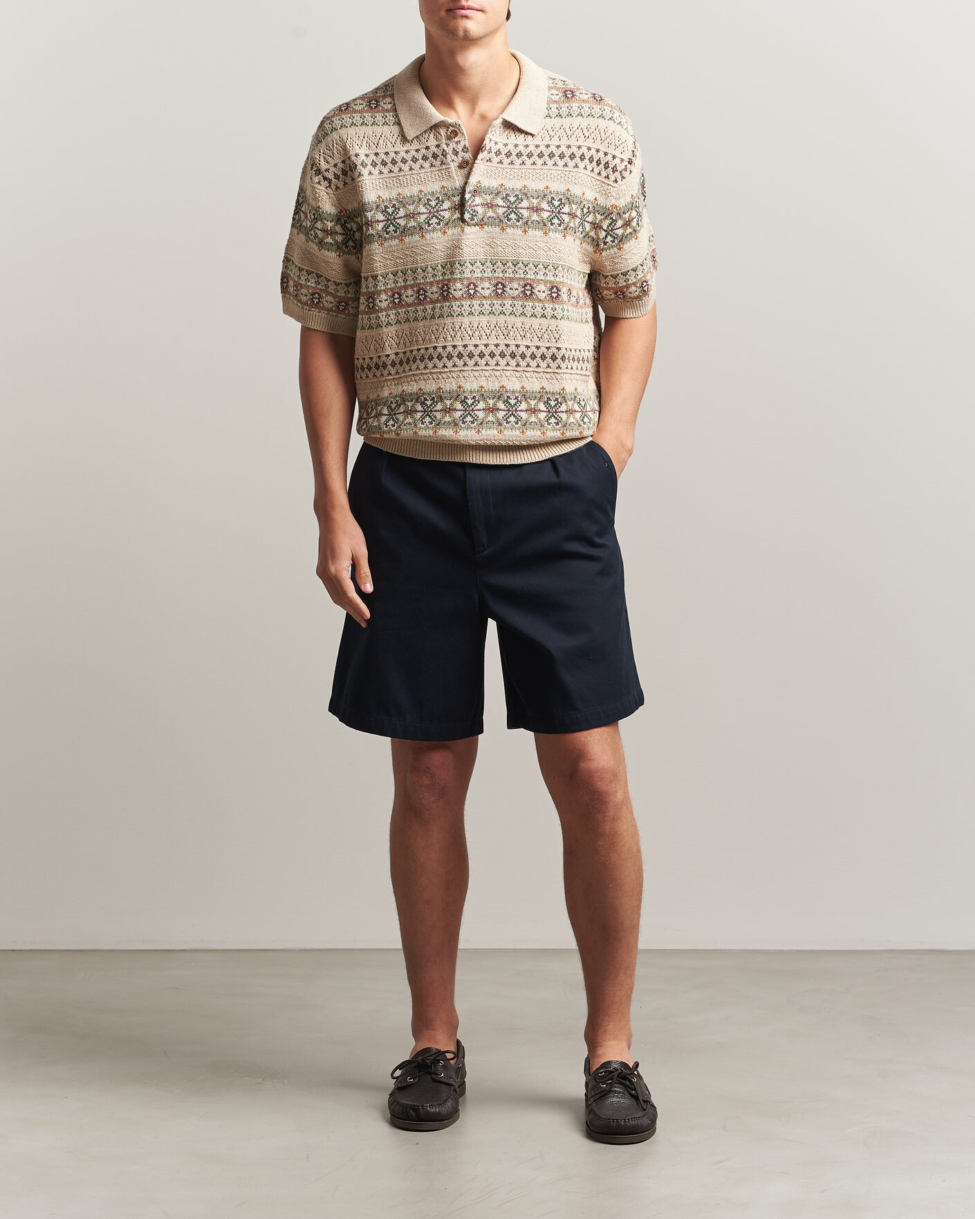 Uomini | Maglieria | Polo Ralph Lauren | Cotton/Linen Fairisle Polo Tan Combo