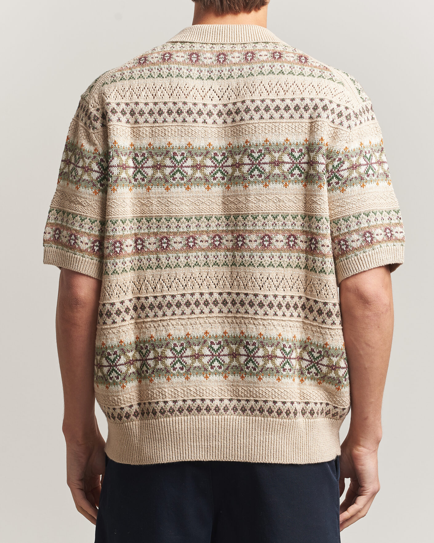 Uomini | Maglieria | Polo Ralph Lauren | Cotton/Linen Fairisle Polo Tan Combo
