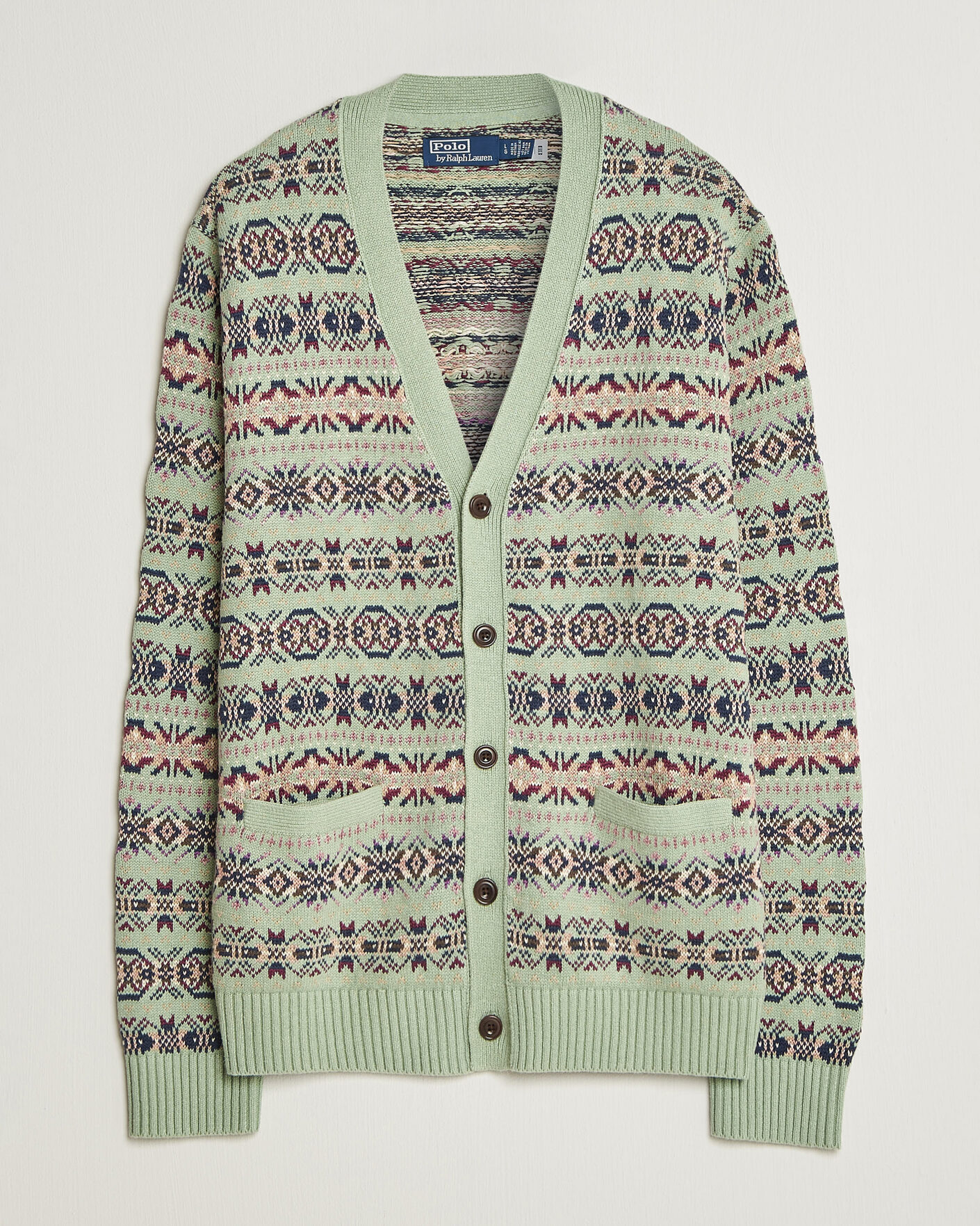 Uomini | Maglieria | Polo Ralph Lauren | Cotton/Linen Fairisle Cardigan Green Combo