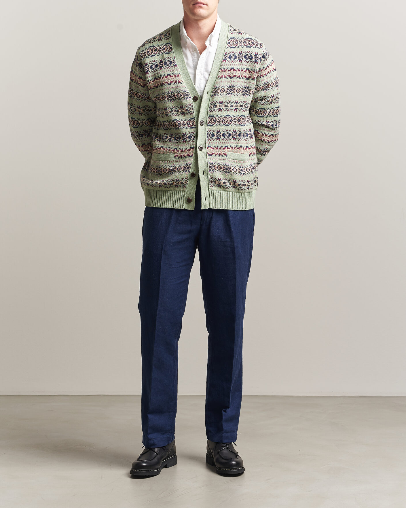 Uomini | Maglieria | Polo Ralph Lauren | Cotton/Linen Fairisle Cardigan Green Combo