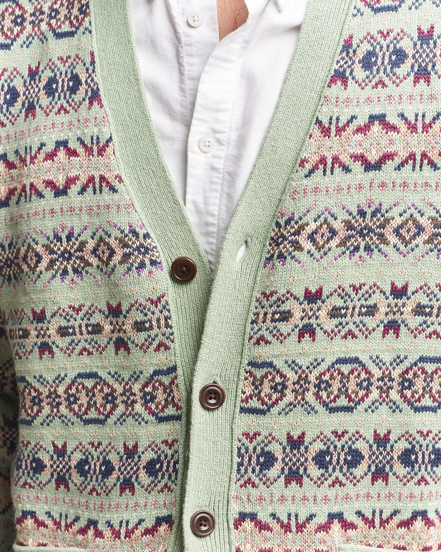 Uomini | Maglieria | Polo Ralph Lauren | Cotton/Linen Fairisle Cardigan Green Combo