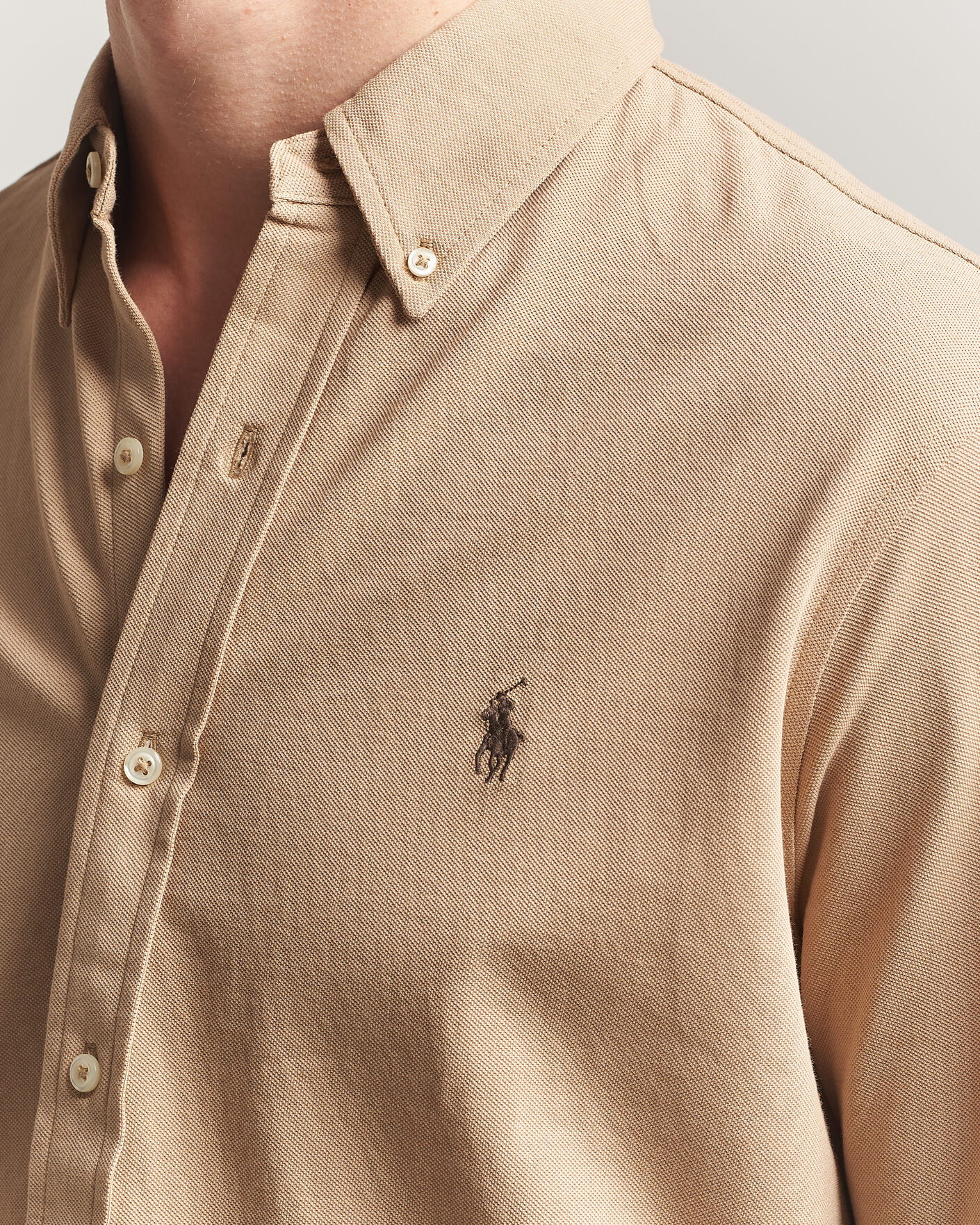 Uomini | Camicie | Polo Ralph Lauren | Featherweight Mesh Shirt Vintage Khaki